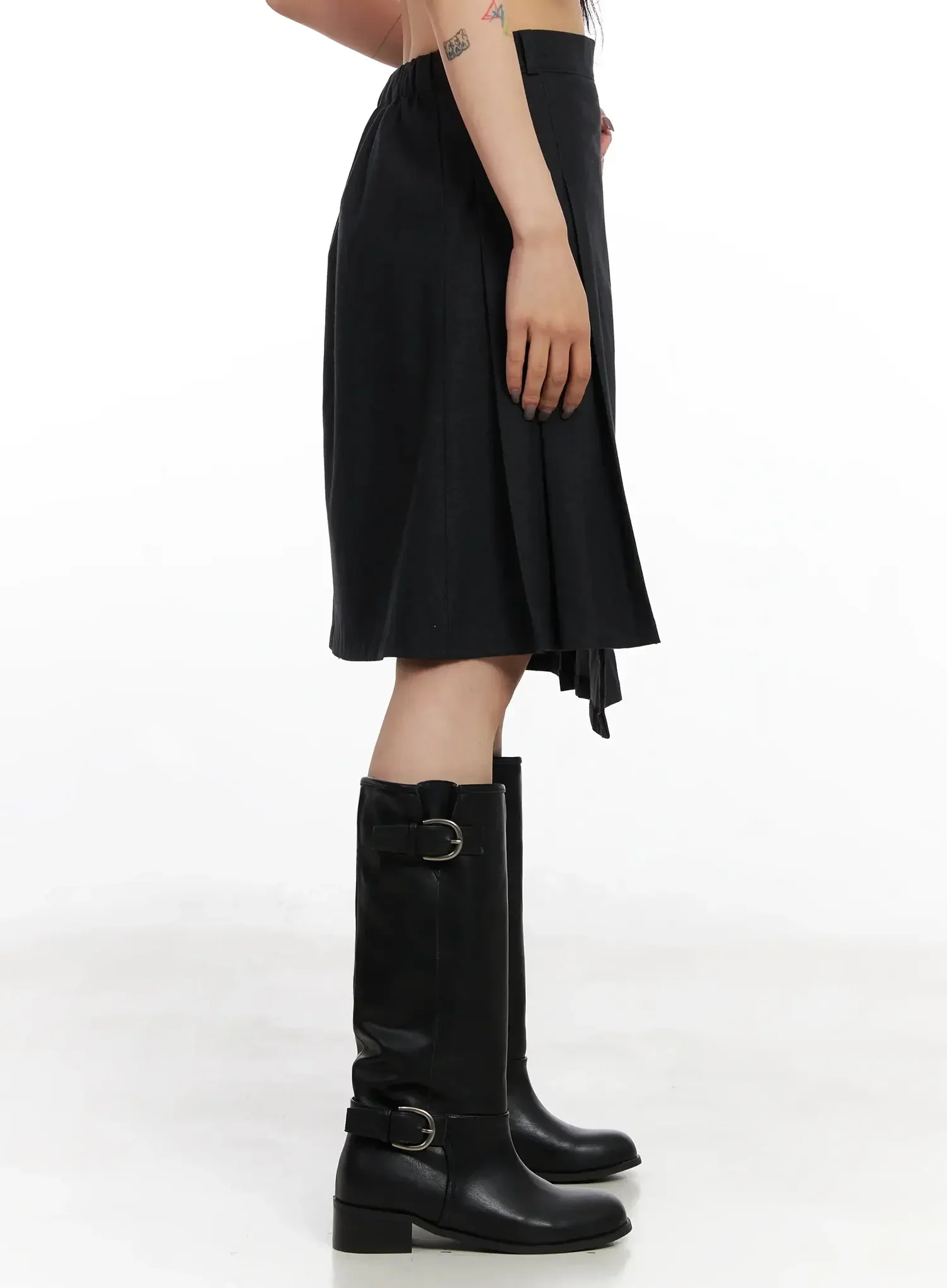 Asymmetrical Pleated Midi Skirt IN528 - Image 11