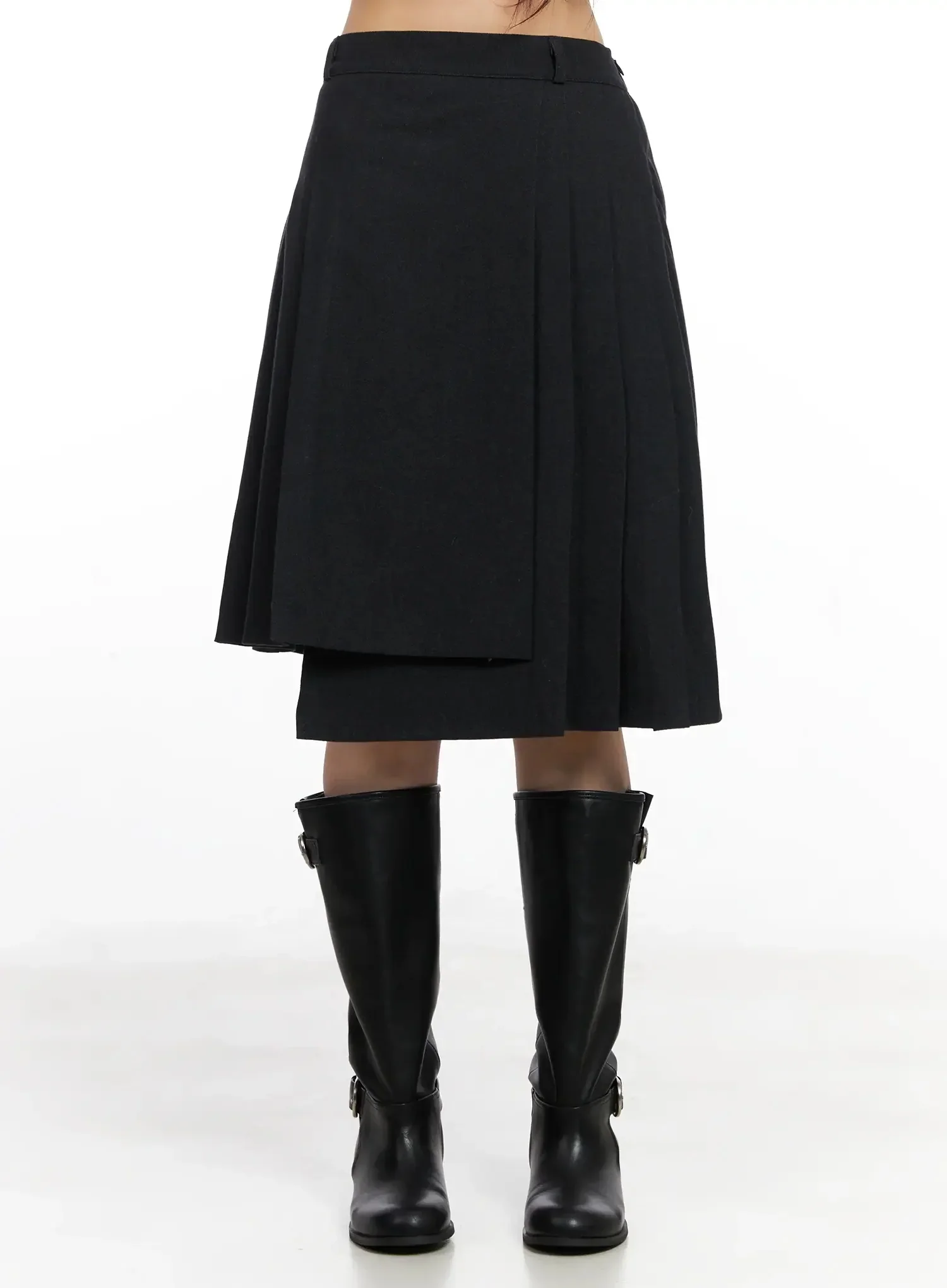 Asymmetrical Pleated Midi Skirt IN528 - Image 2