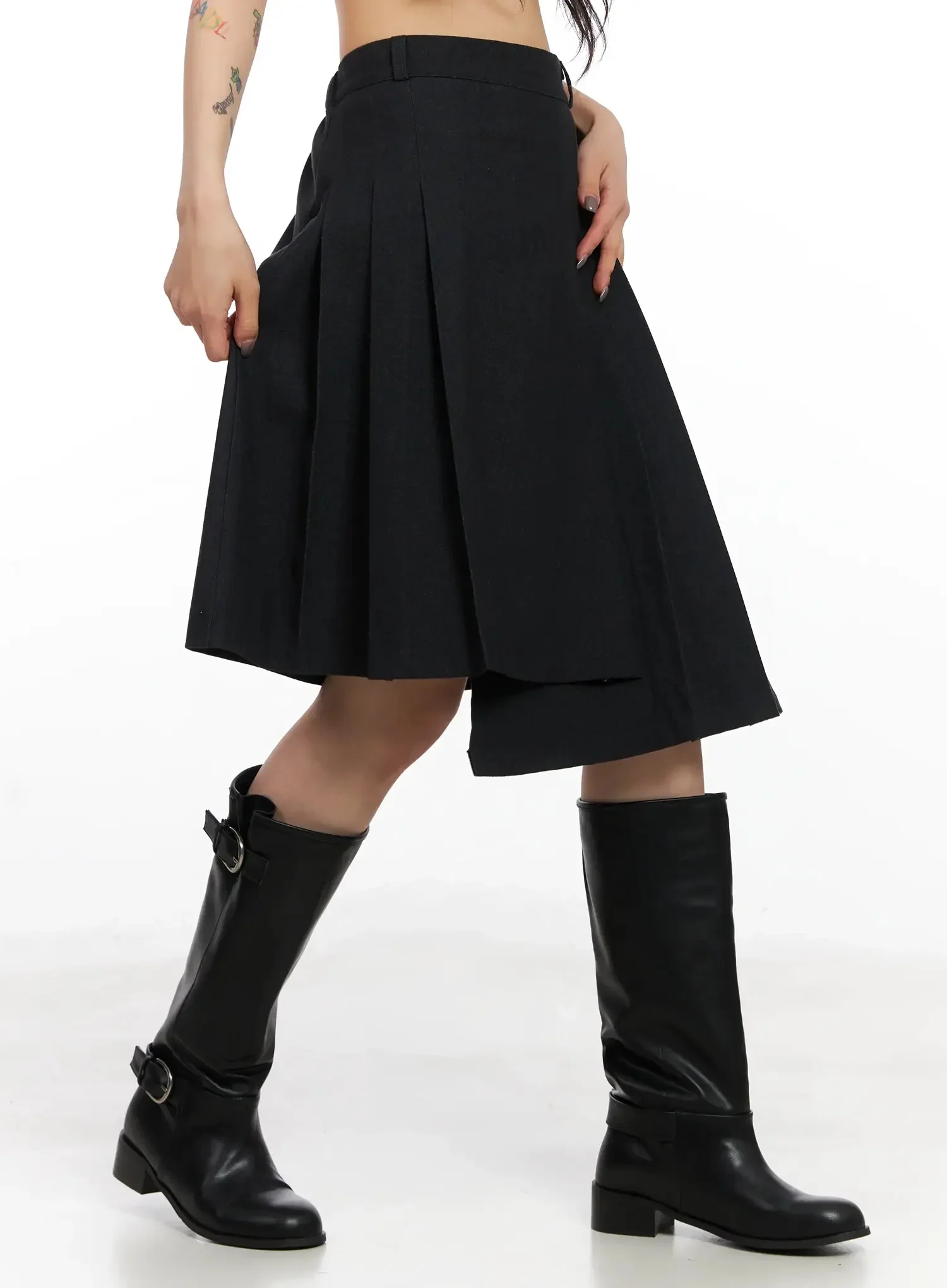 Asymmetrical Pleated Midi Skirt IN528 - Image 7