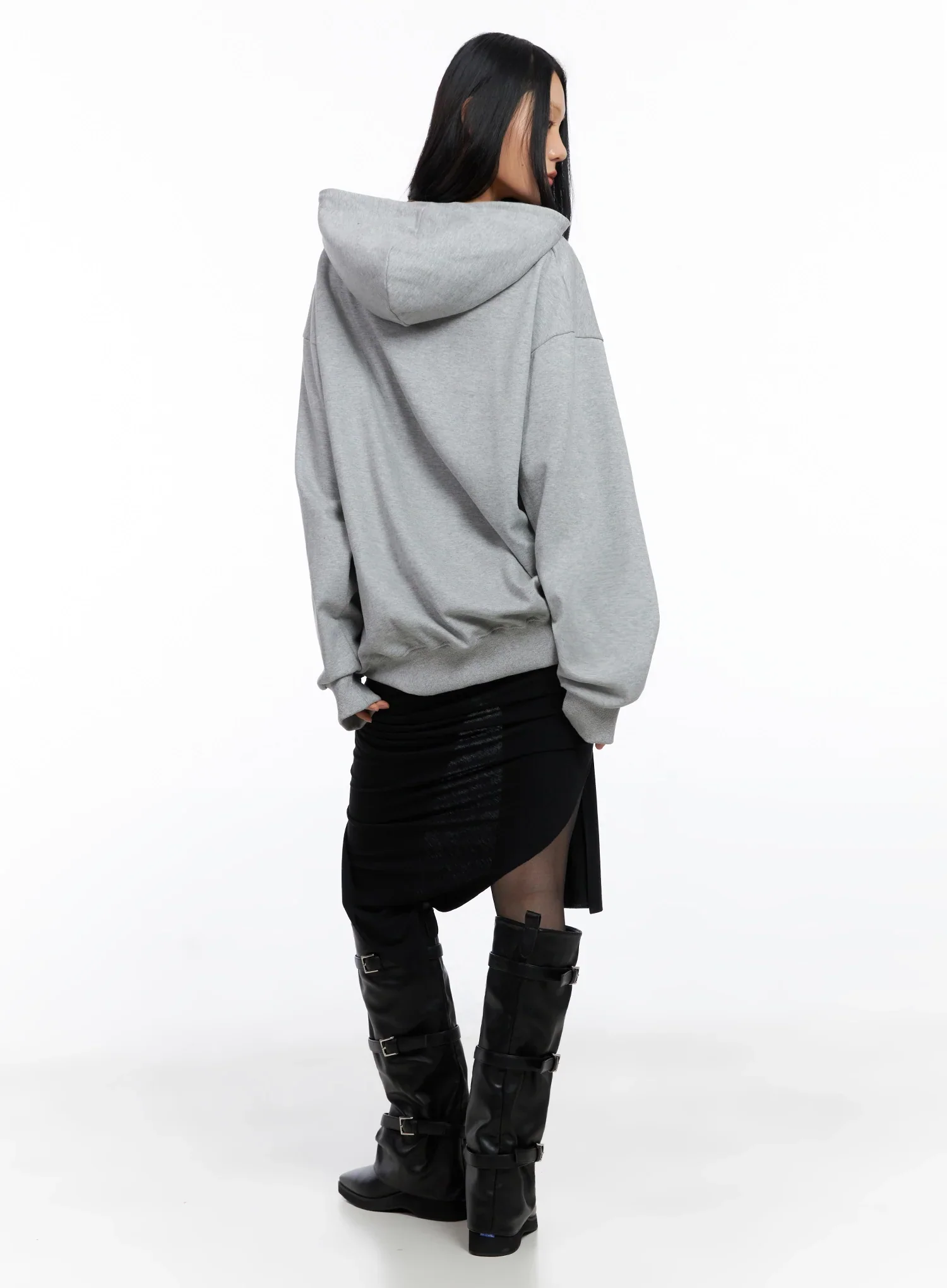 Asymmetrical Slit Midi Skirt IO516 - Image 12