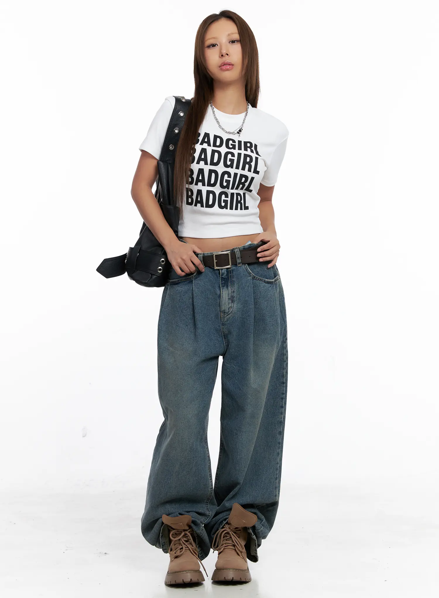 Aura Pleated Wide Jeans CS524