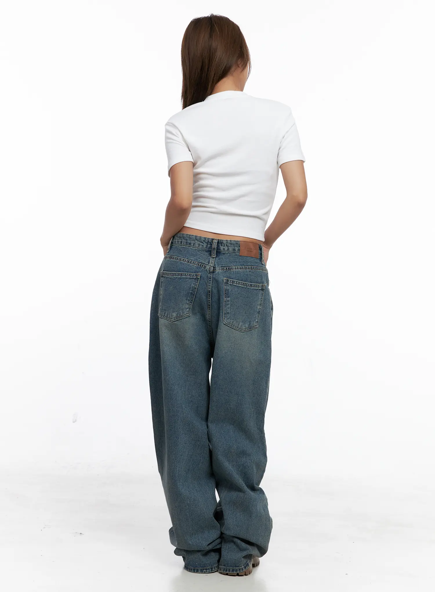 Aura Pleated Wide Jeans CS524 - Image 8