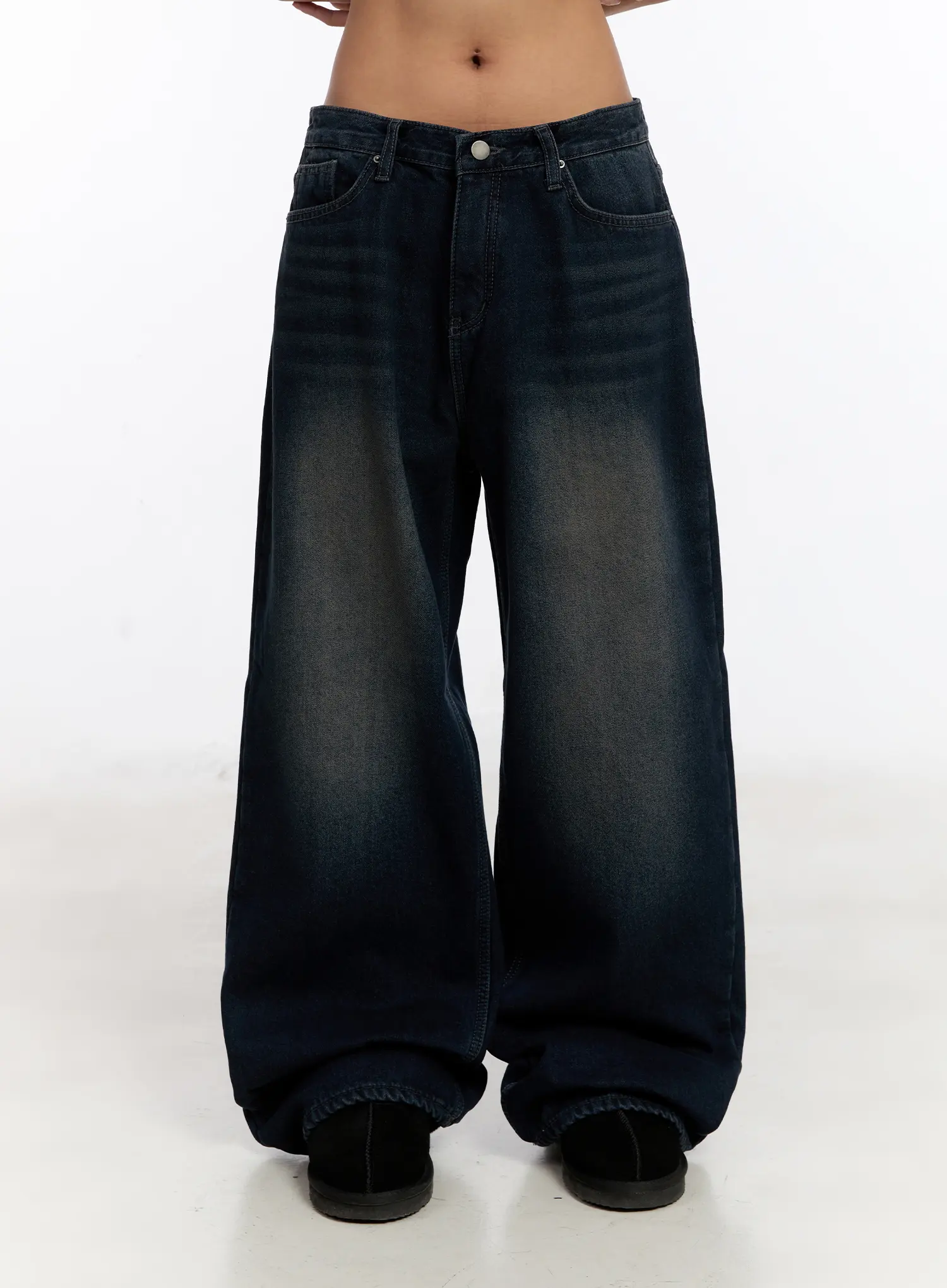 Auro Fleece-lined Wide Leg Jeans CN527 - Image 9