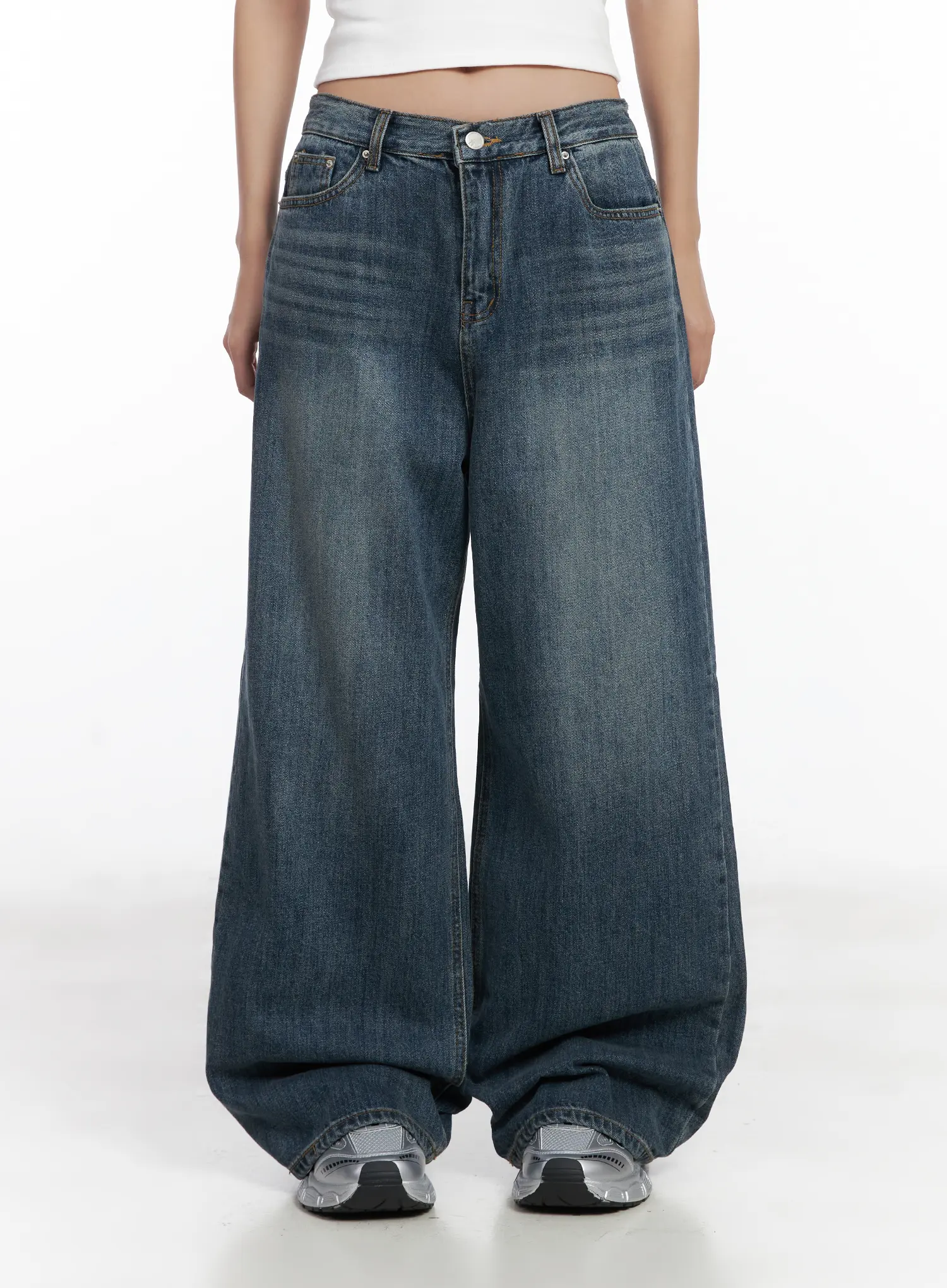 Aya Washed Baggy Jeans CN528 - Image 2