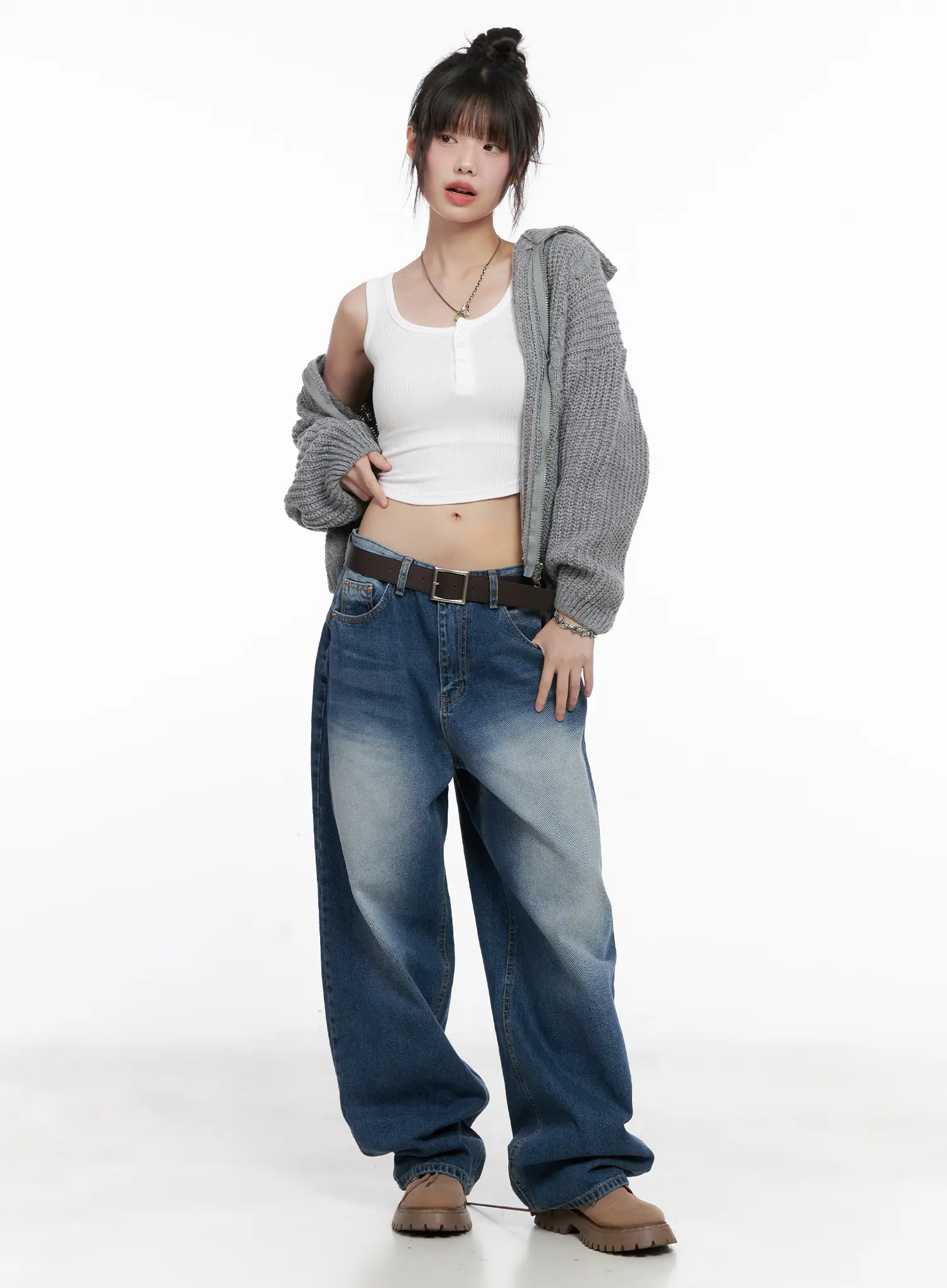Aylani Washed Embroidered Jeans CG518 - Image 2