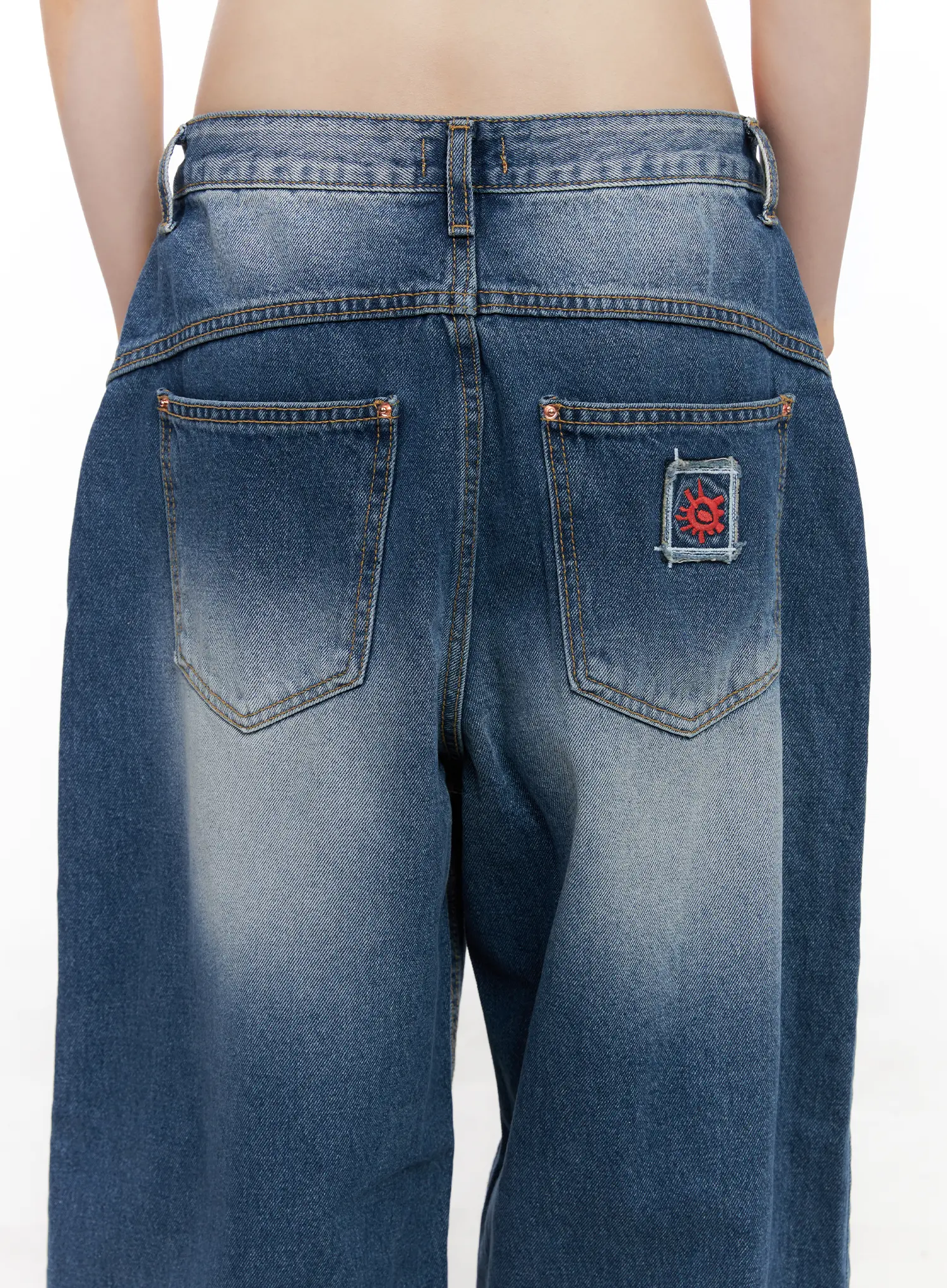 Aylani Washed Embroidered Jeans CG518 - Image 5