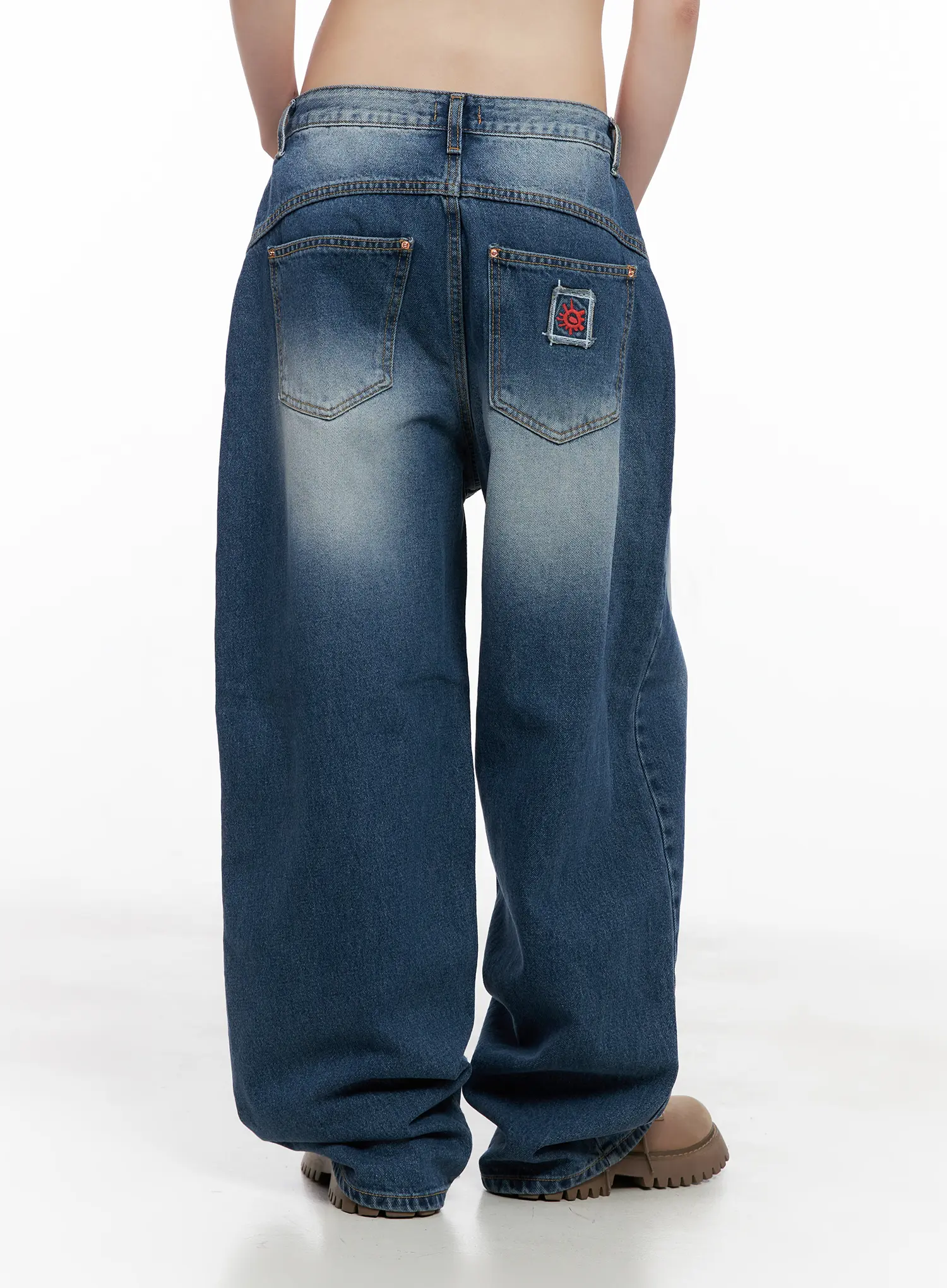 Aylani Washed Embroidered Jeans CG518 - Image 6