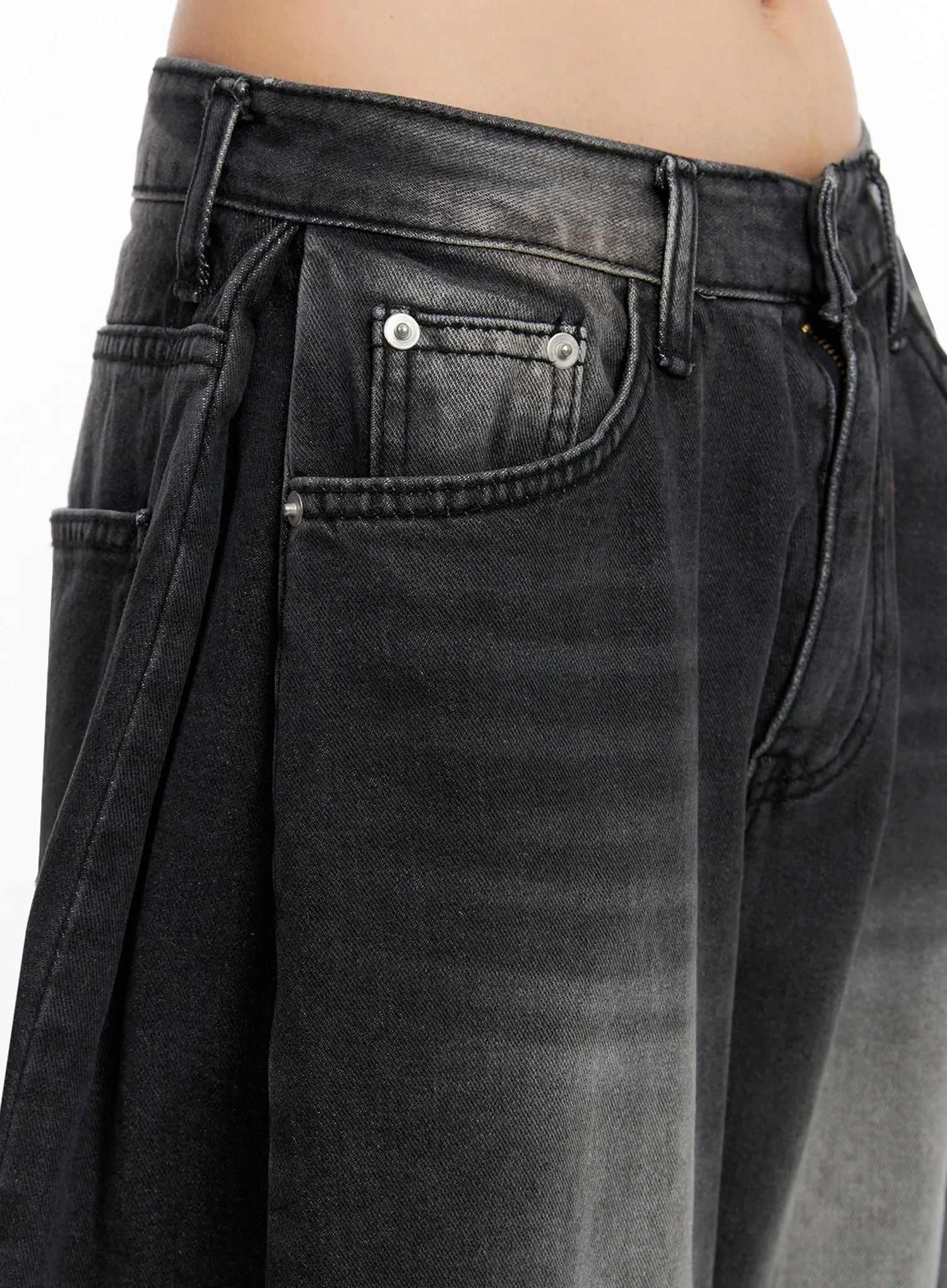Ayra Dark Washed Baggy Jeans IS508 - Image 10