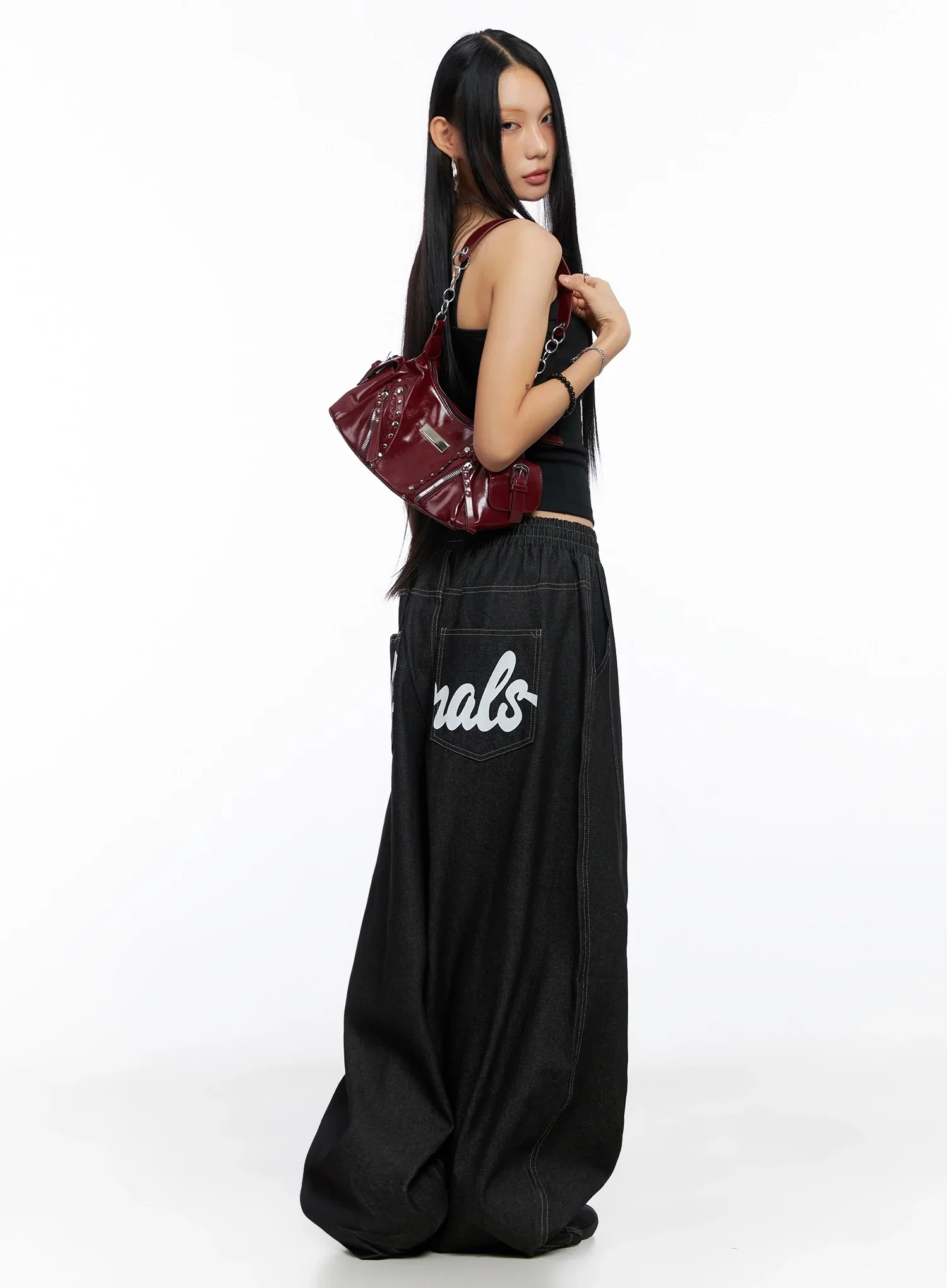 Ayra Graphic Baggy Jeans IO516