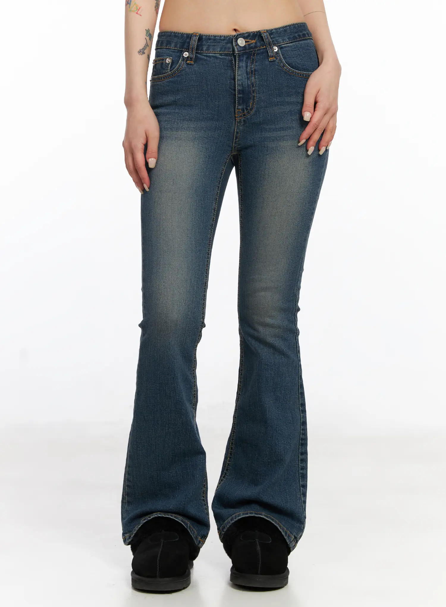 Azalea Washed Bootcut Flared Jeans CJ523