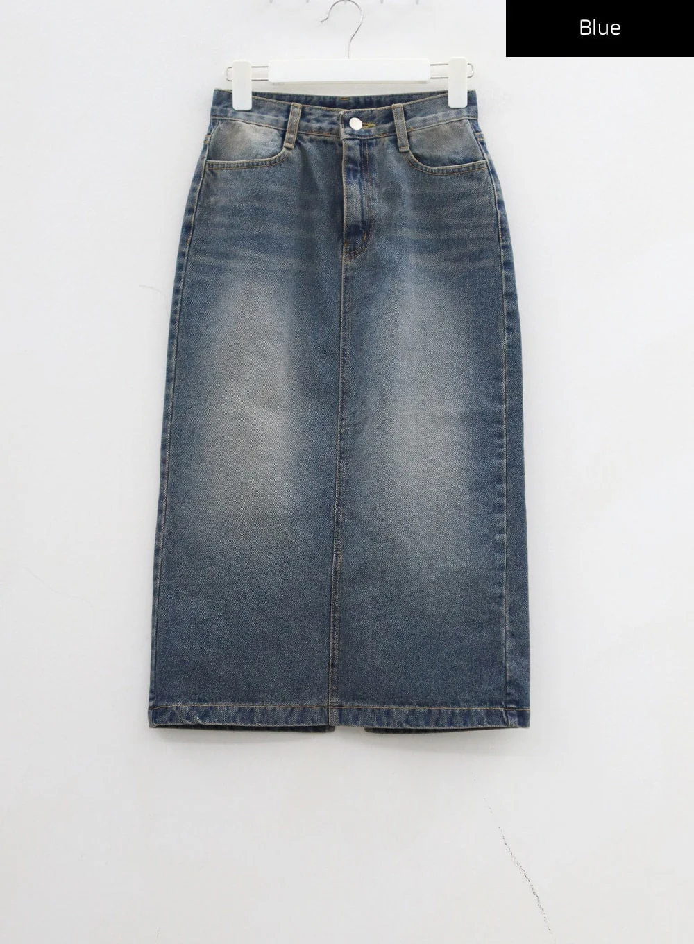 Back Slit Denim Maxi Skirt CD23 - Image 12
