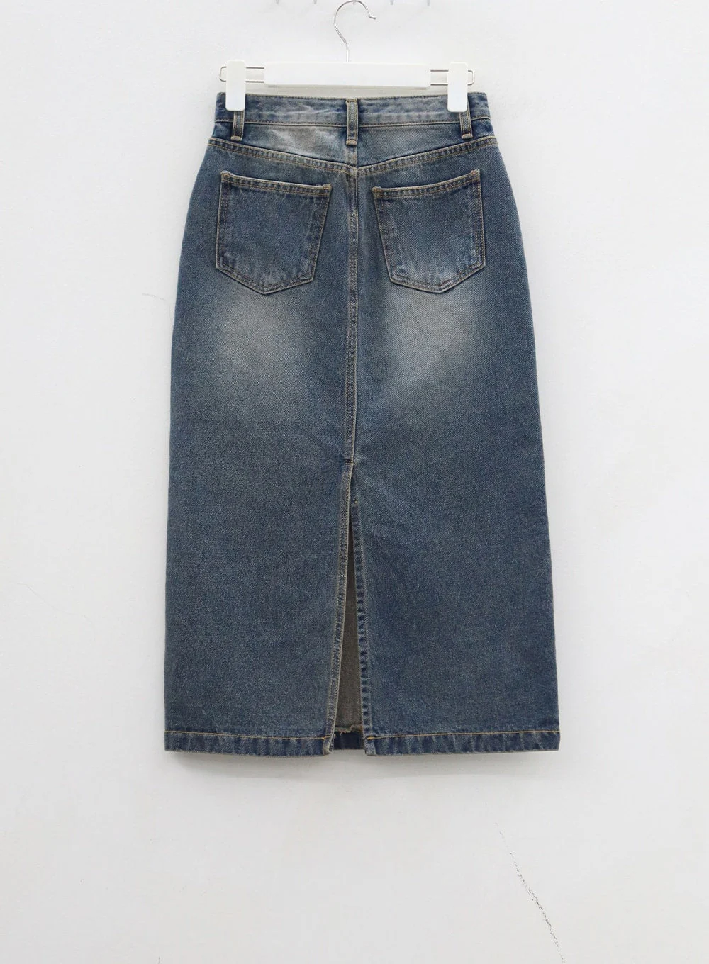 Back Slit Denim Maxi Skirt CD23 - Image 13