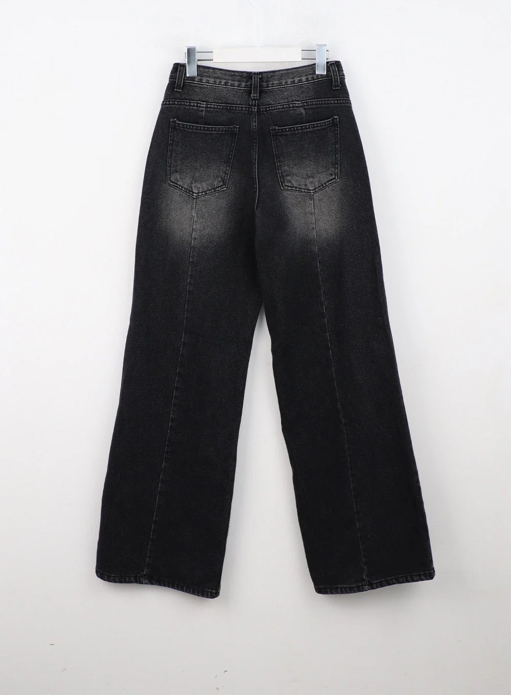 Back Slit Washed Wide Leg Jeans CN306 - Image 9