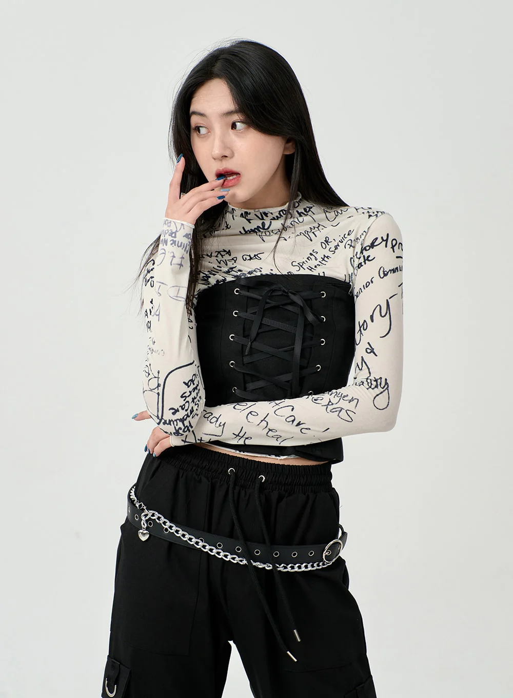 Back Zipper Corset Top BD09 - Image 10