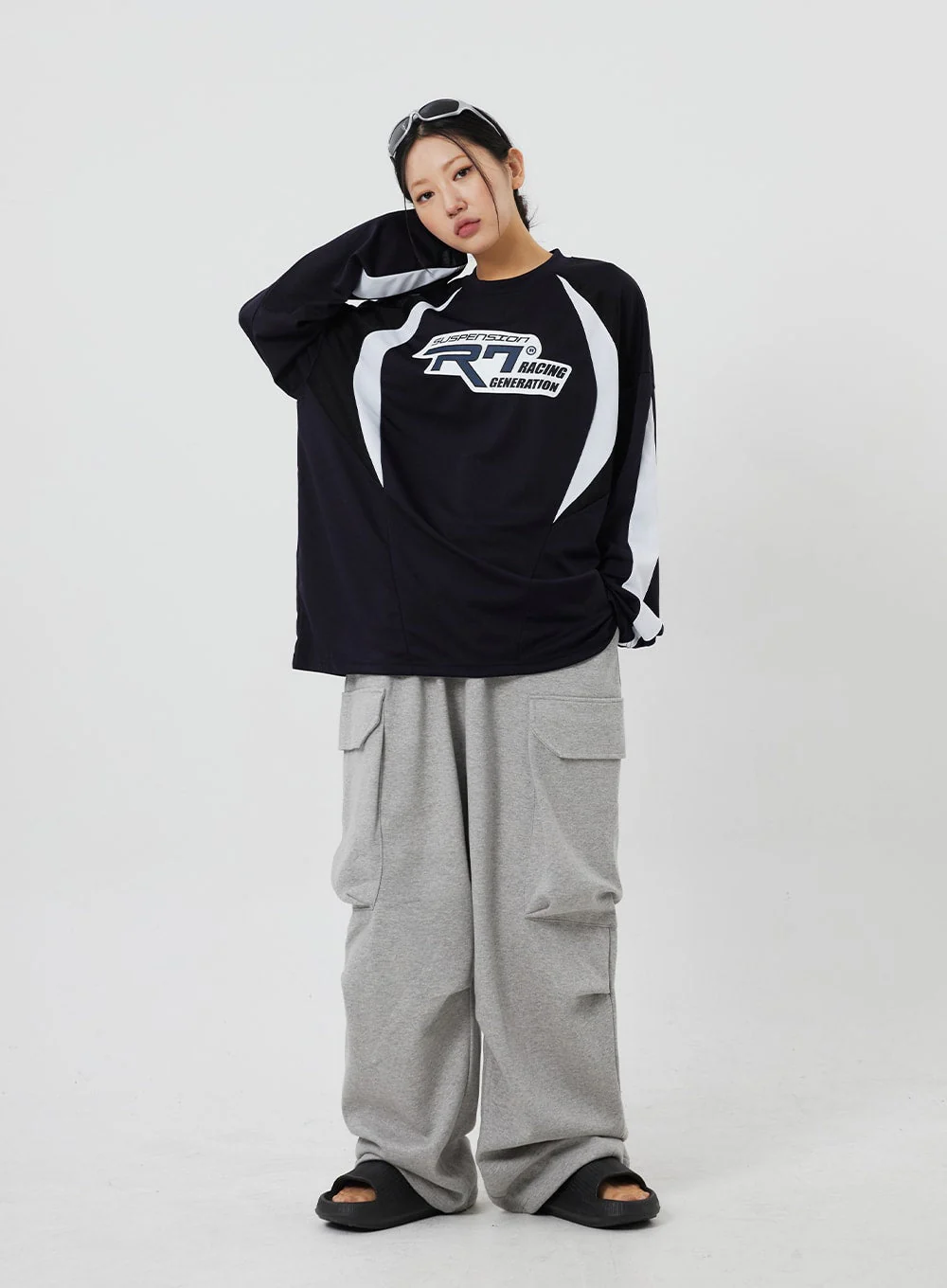 Baggy Cargo Track Pants Unisex CF327 - Image 3
