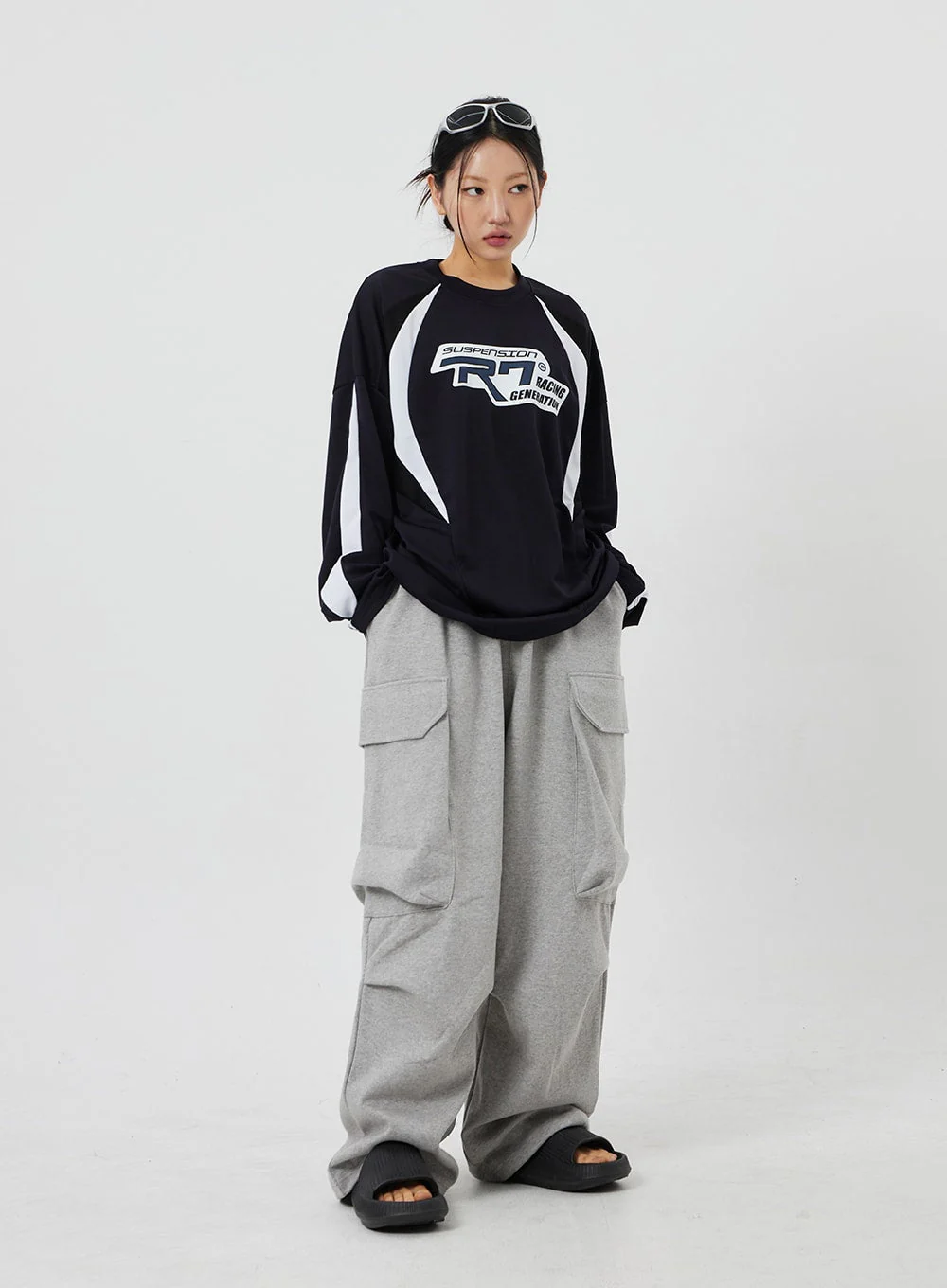 Baggy Cargo Track Pants Unisex CF327 - Image 8