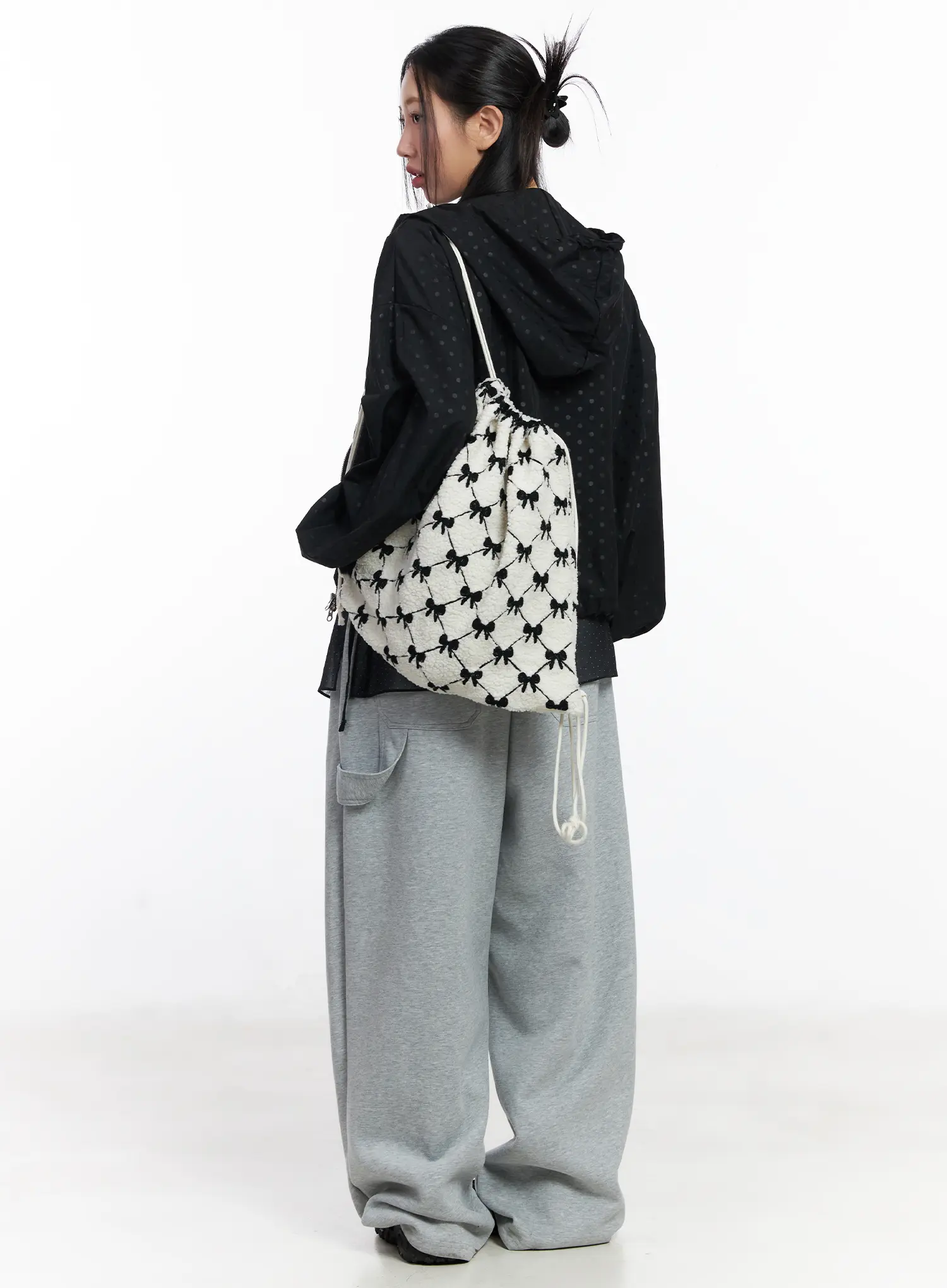 Ballet-Core Ribbon Drawstring Bag CF503 - Image 5