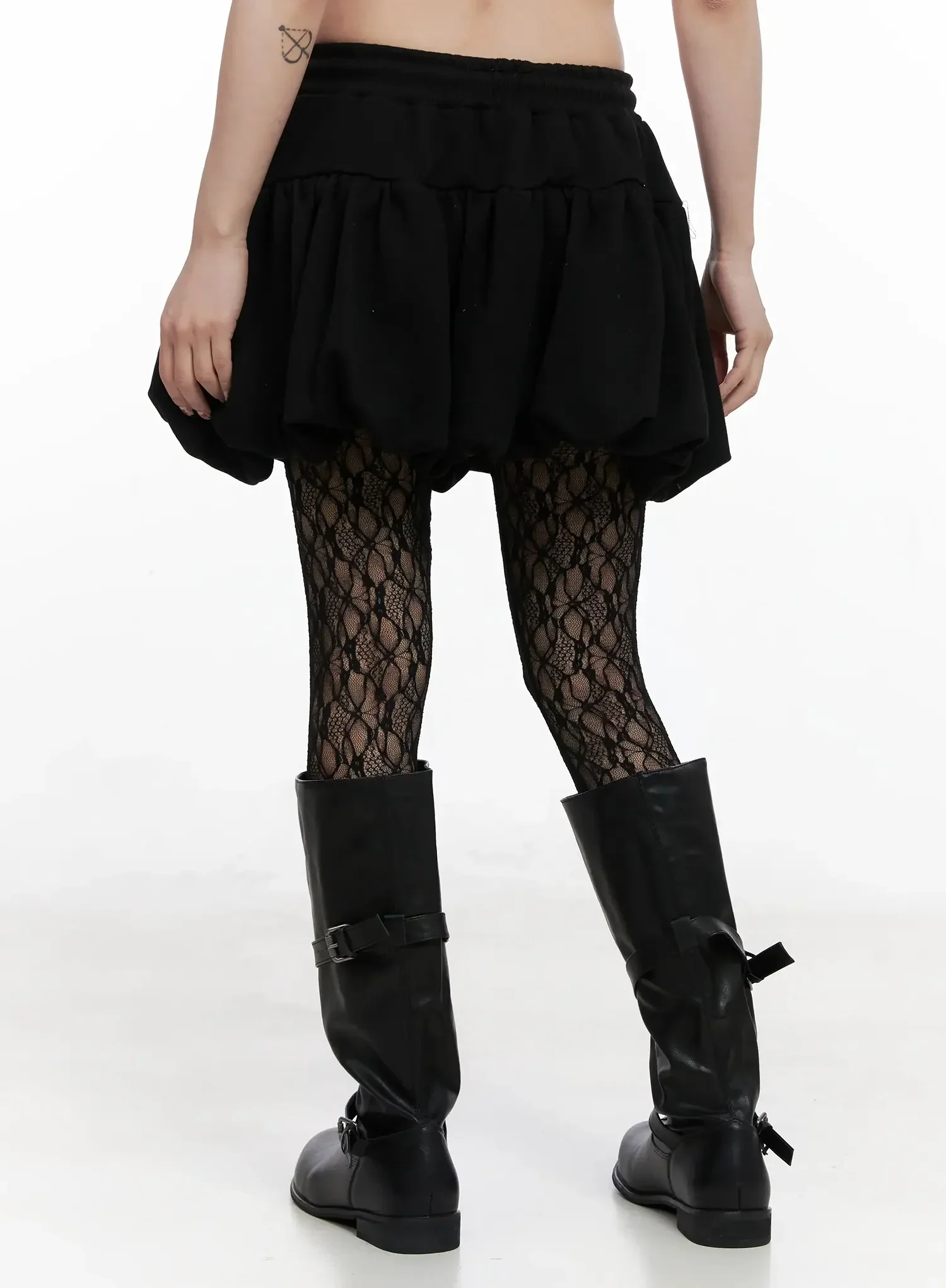 Balloon-Fit Flared Mini Skirt IN525 - Image 13