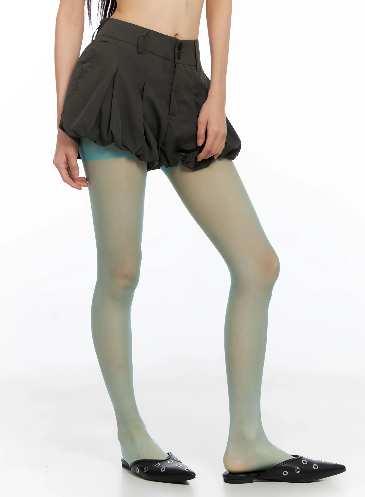 Balloon Pleated Skirt Shorts IO516 - Image 7