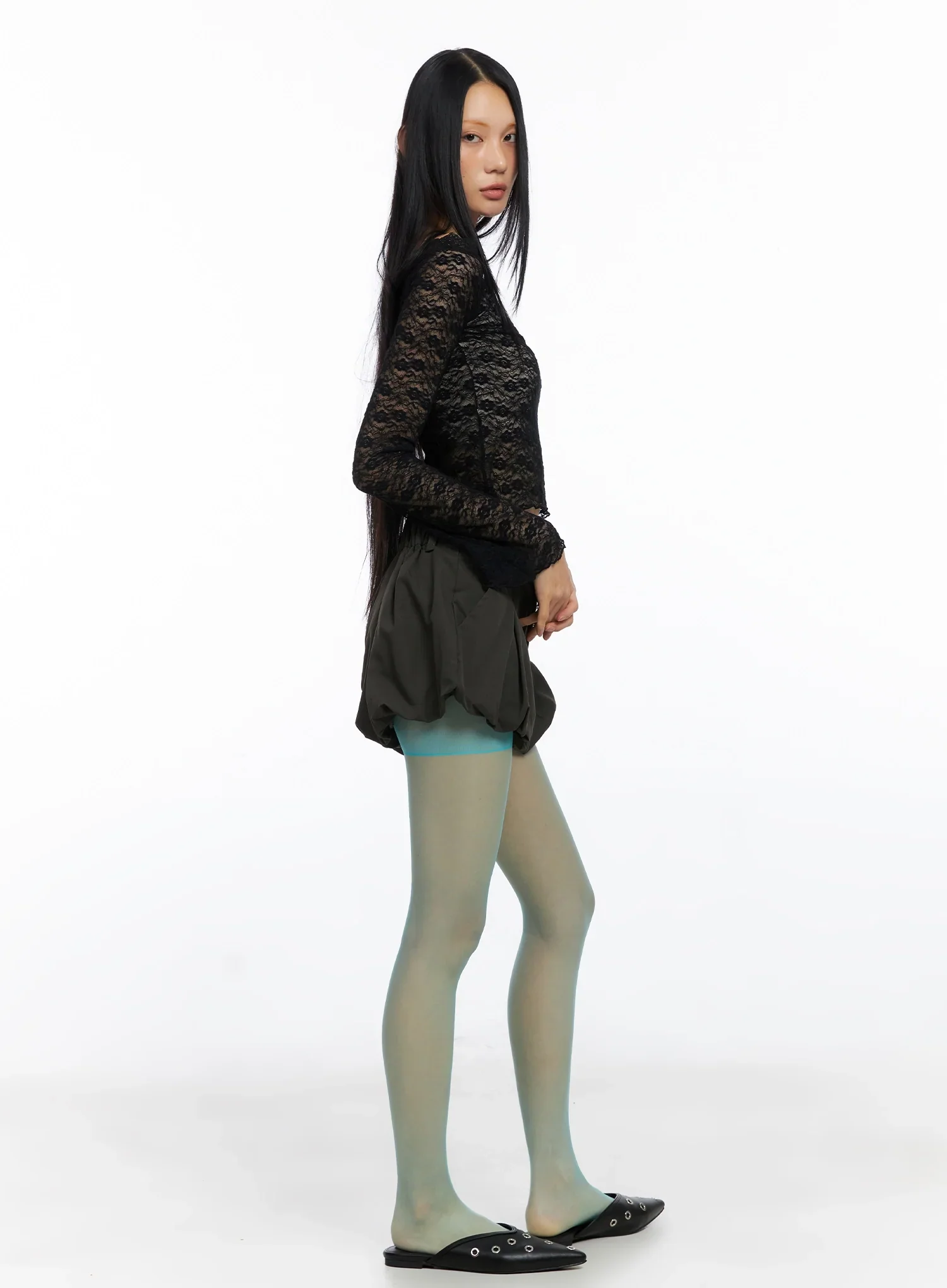 Balloon Pleated Skirt Shorts IO516 - Image 9