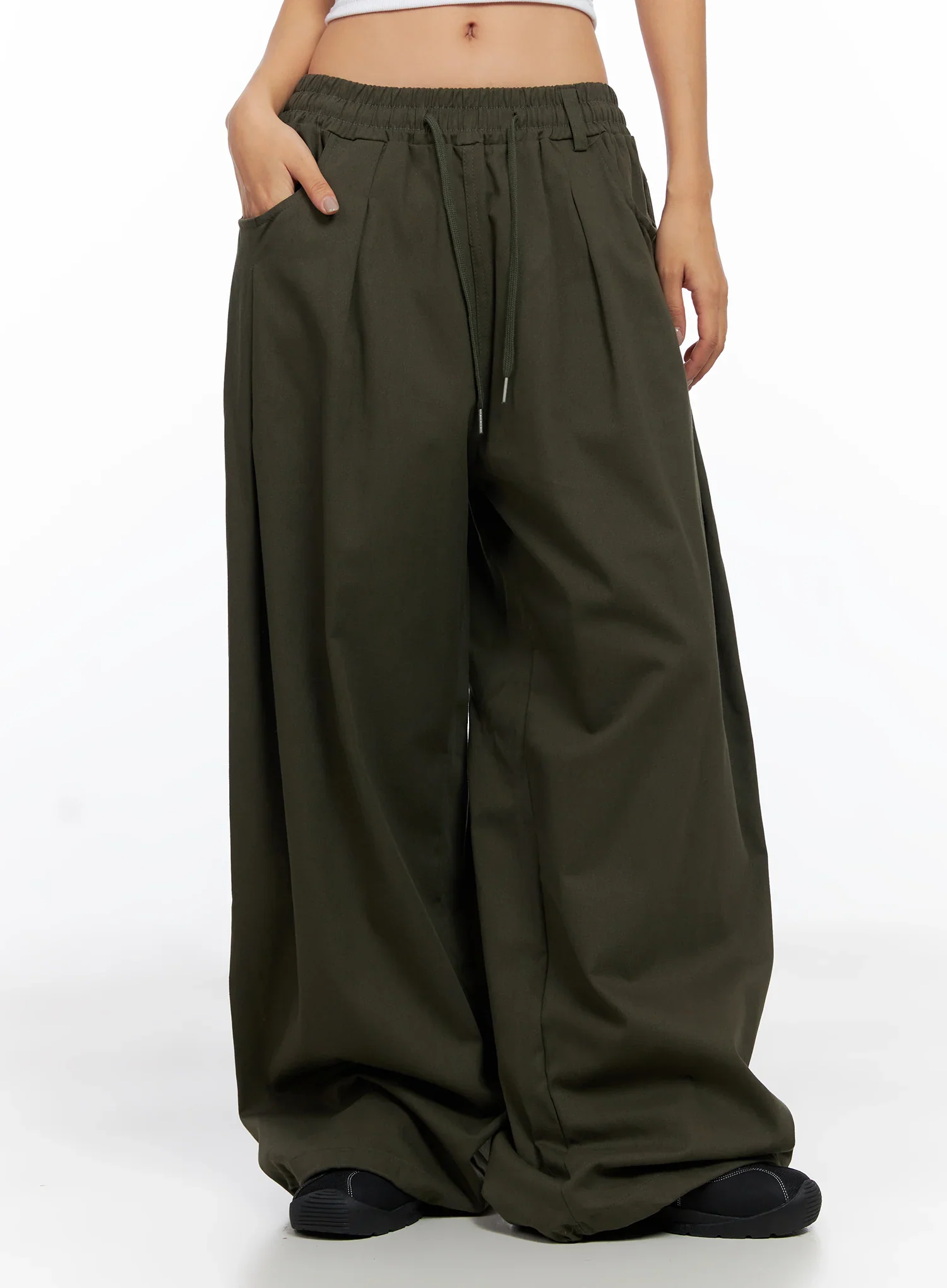 Balloon Wide Leg Cotton Pants CO515 - Image 9
