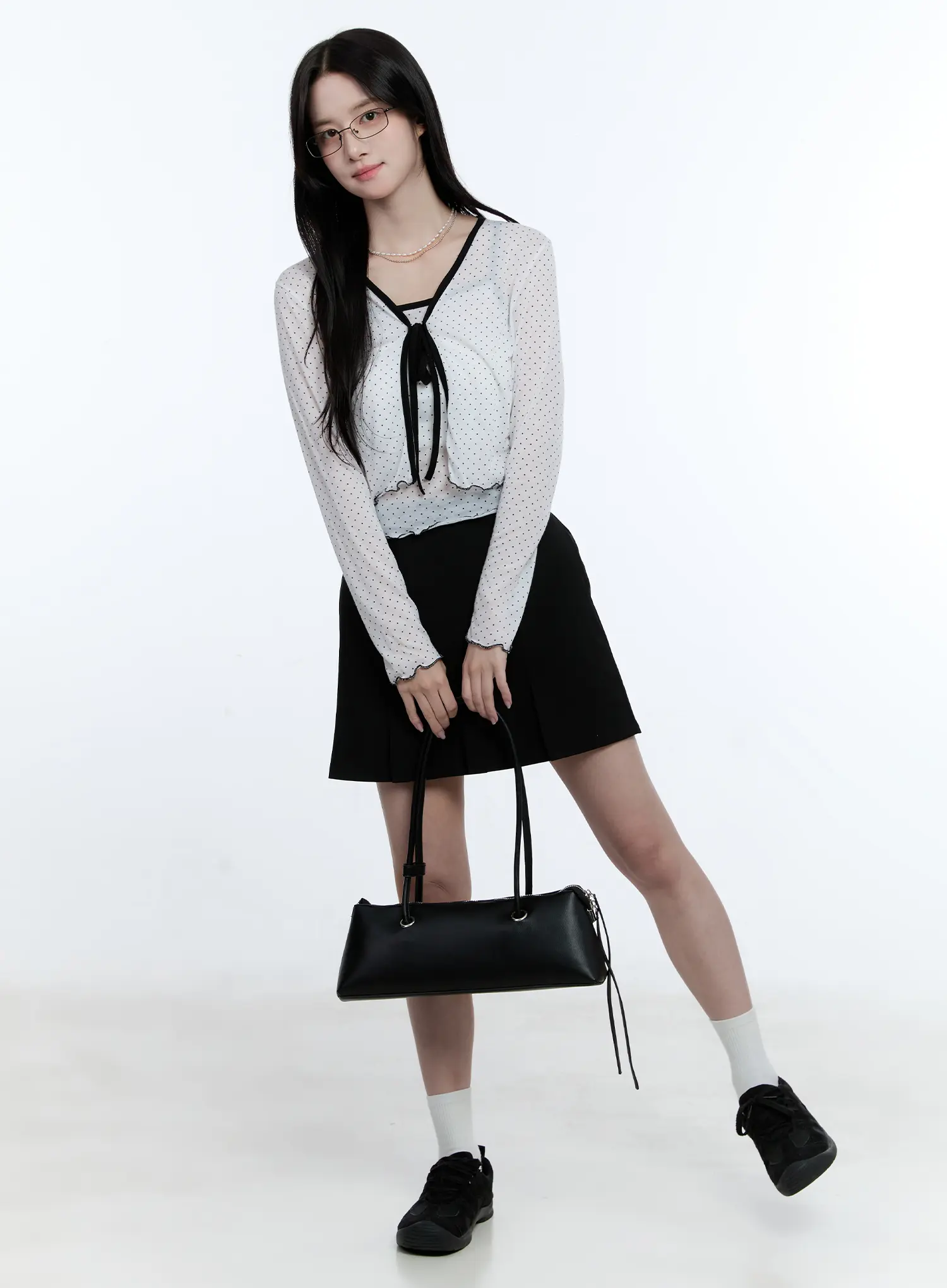 Banded Pleated Mini Skirt CG513