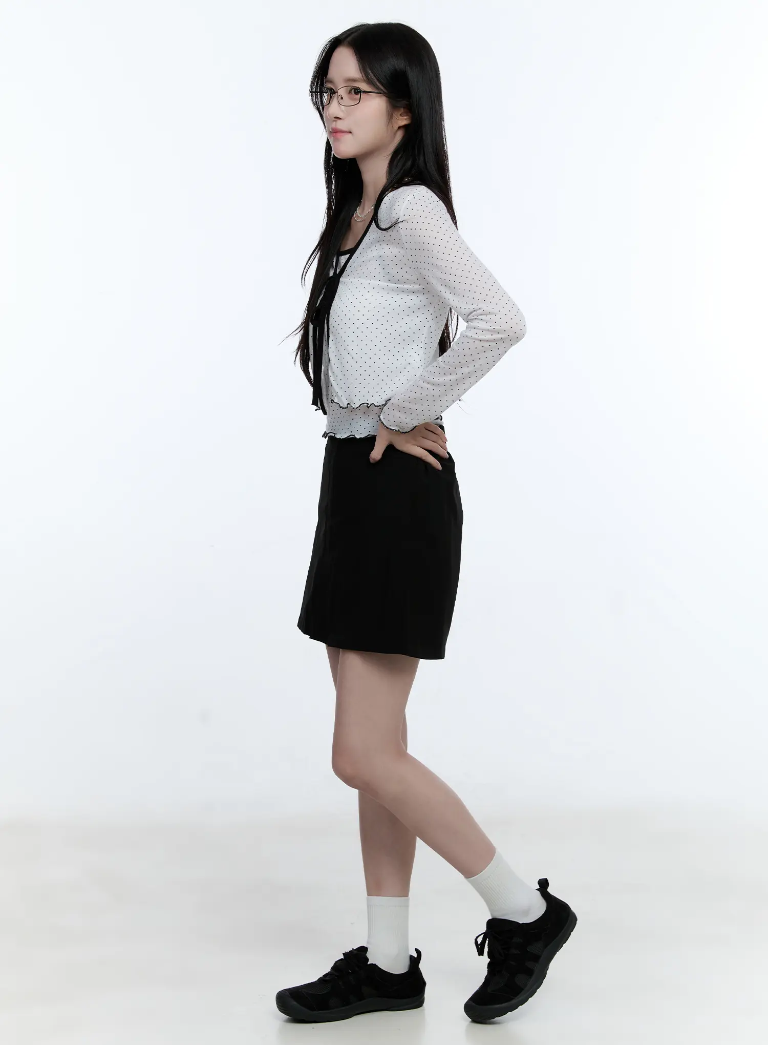 Banded Pleated Mini Skirt CG513 - Image 3