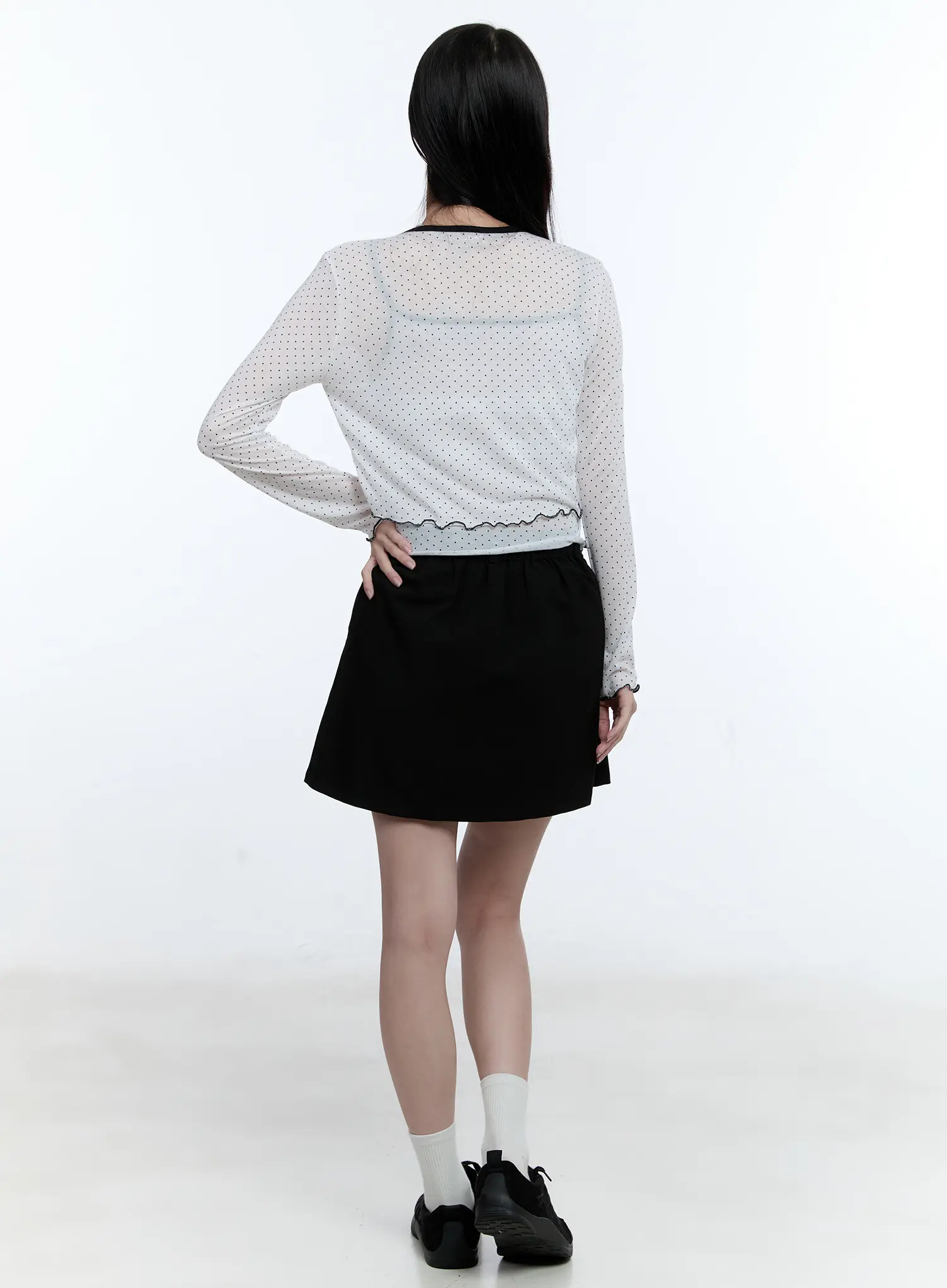 Banded Pleated Mini Skirt CG513 - Image 4