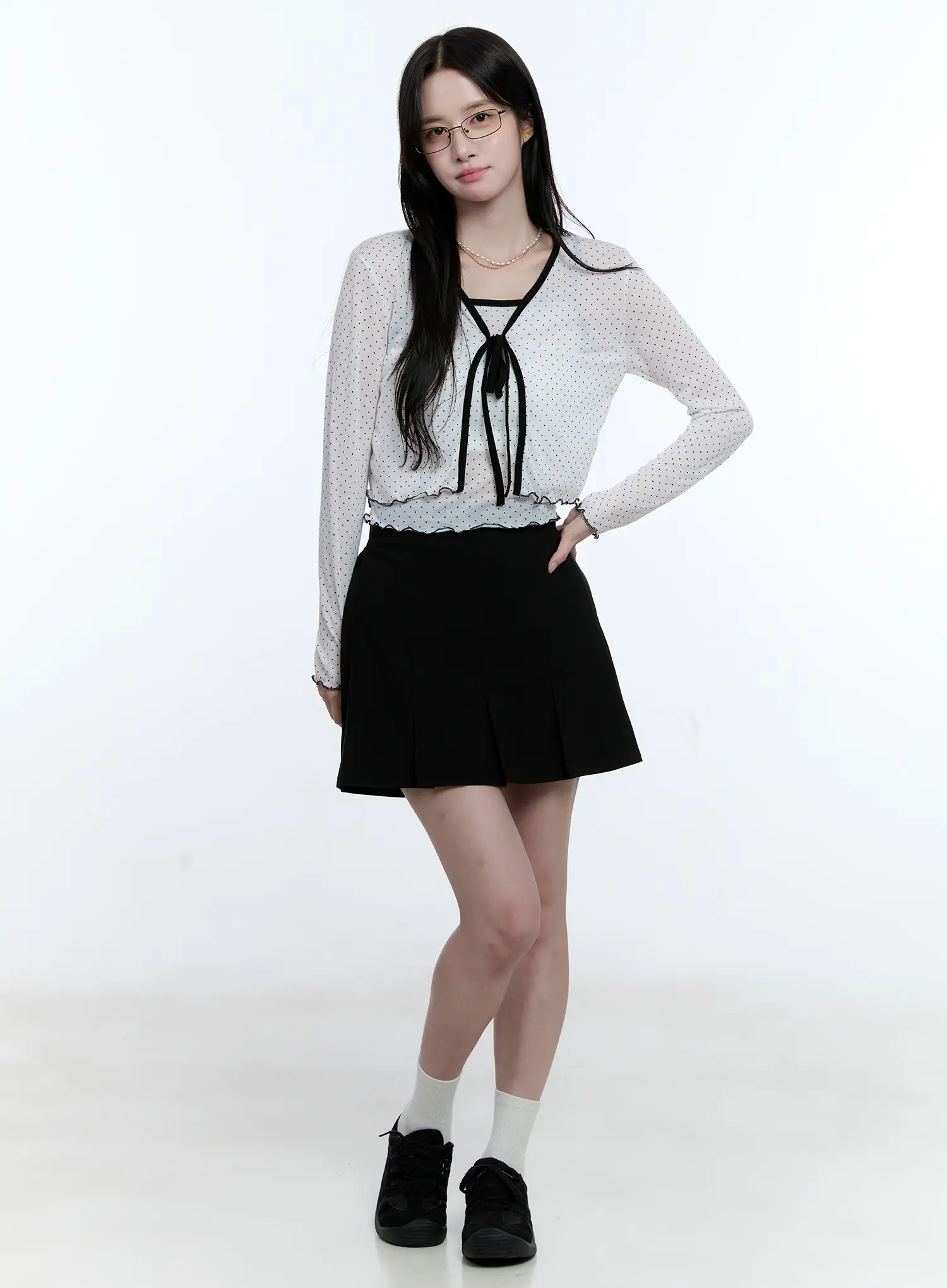 Banded Pleated Mini Skirt CG513 - Image 7