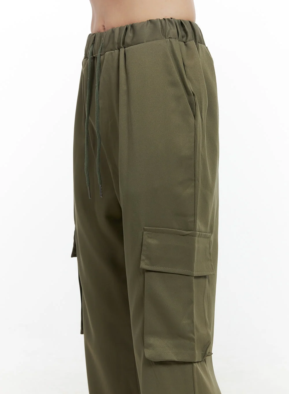 Banded Pocket Boot-Cut Cargo Pants OS410 - Image 7