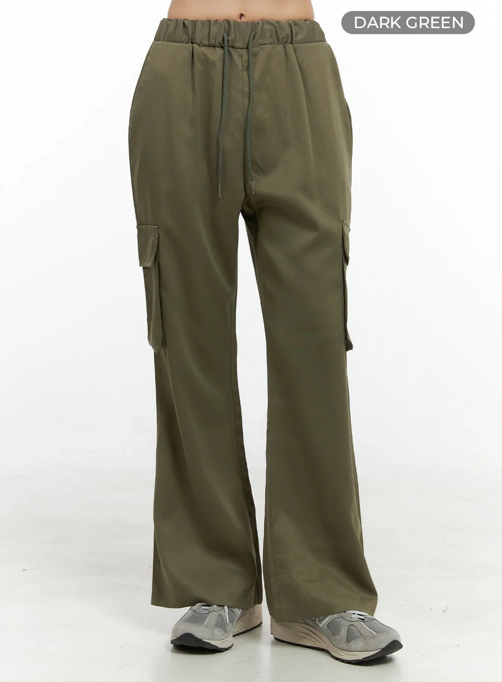 Banded Pocket Boot-Cut Cargo Pants OS410 - Image 8