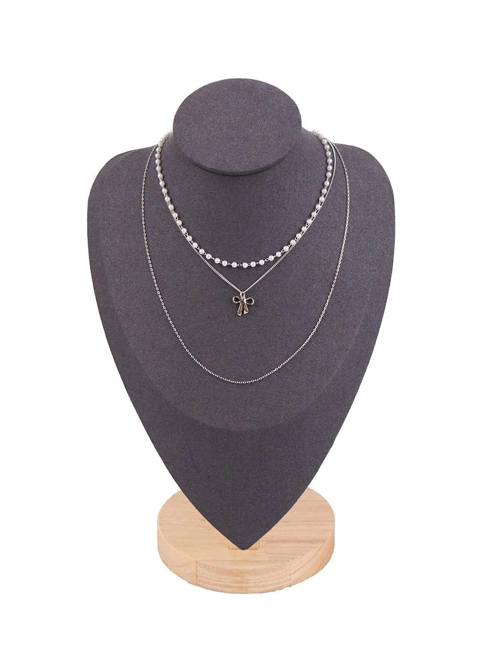 Baron Three-Line Ribbon Necklace IJ516 - Image 5