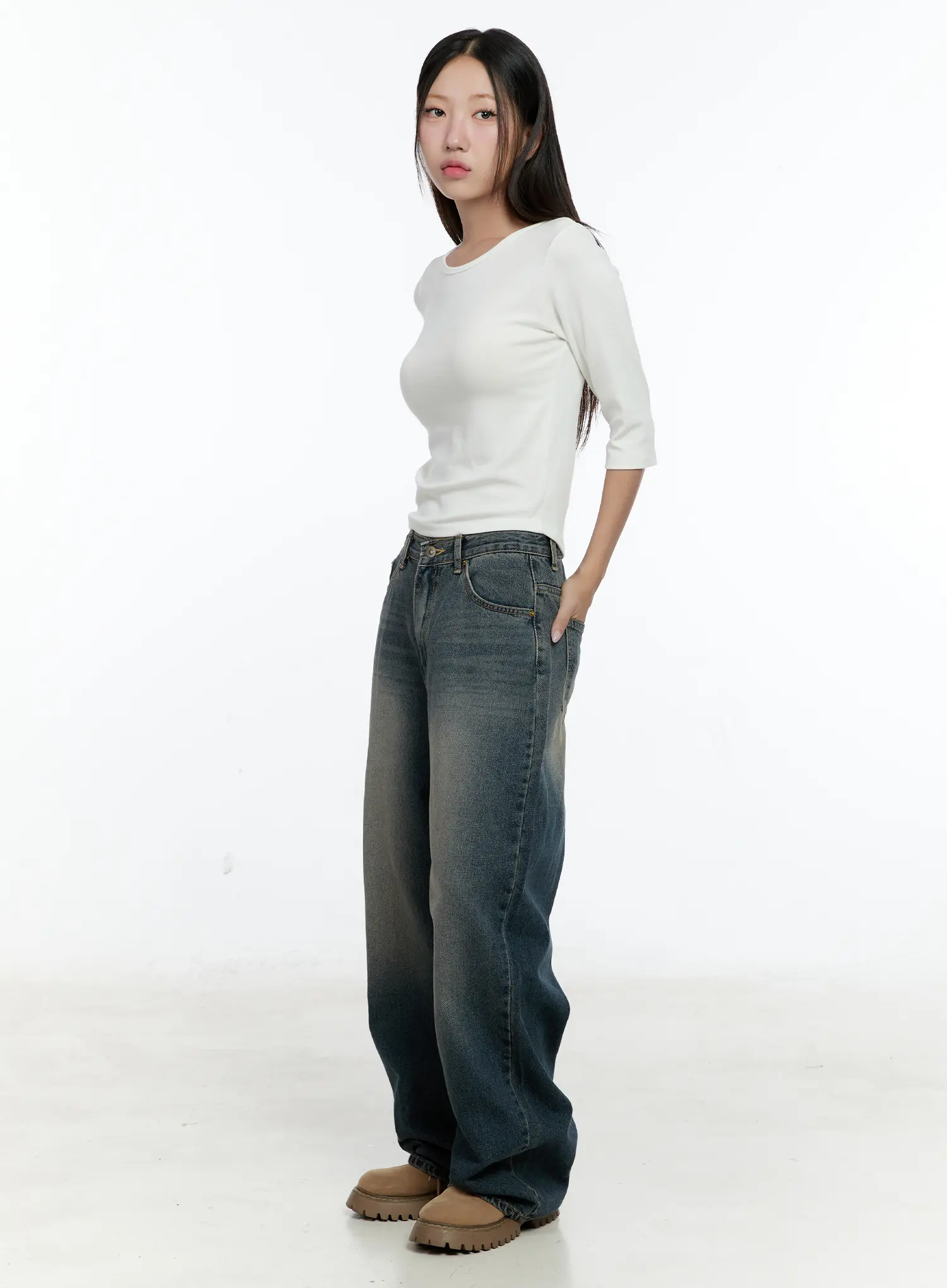 Basic 3/4 Sleeve Top CS517 - Image 3