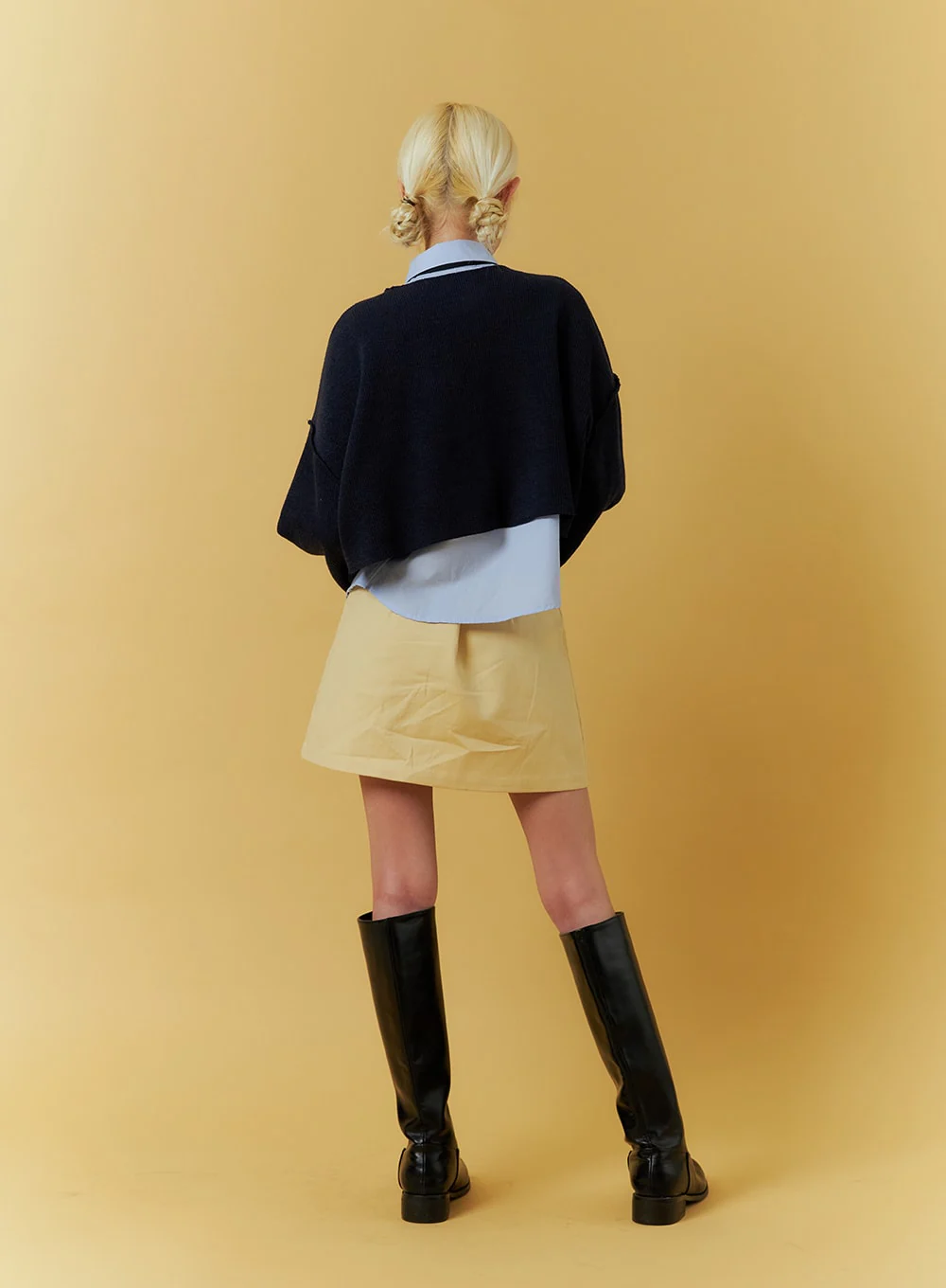 Basic Cotton Mini Skirt IF408 - Image 8