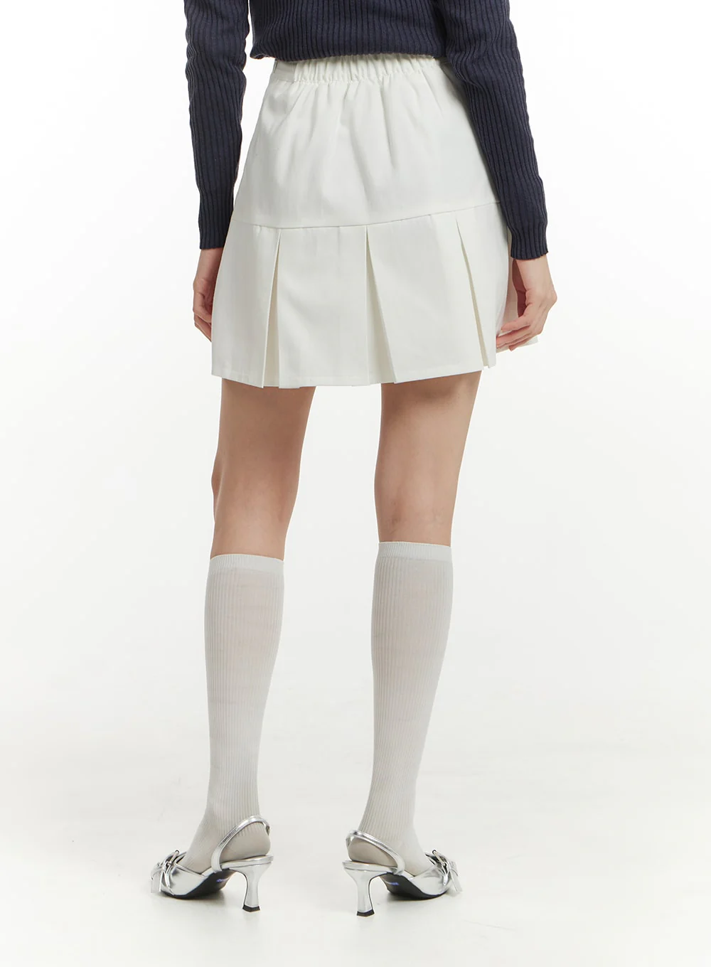 Basic Cotton Pleated Mini Skirt IM406 - Image 6