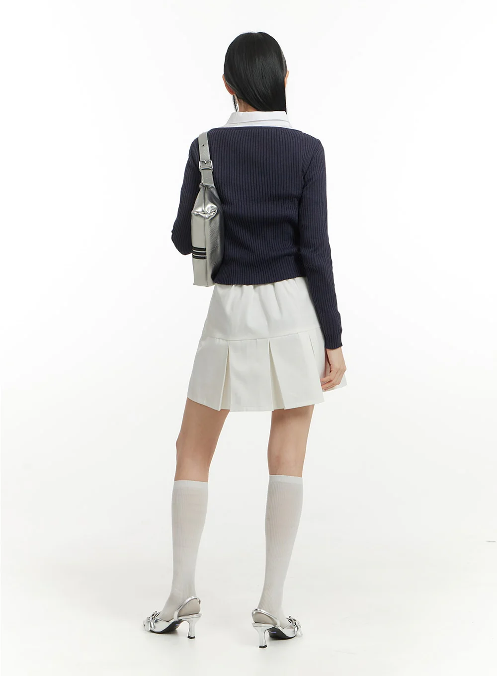Basic Cotton Pleated Mini Skirt IM406 - Image 7