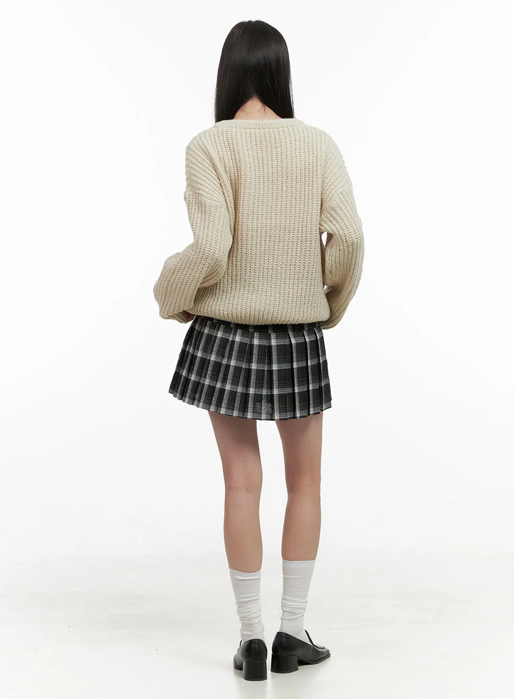 Basic Crew Neck Long Sleeve Knit OS411 - Image 3
