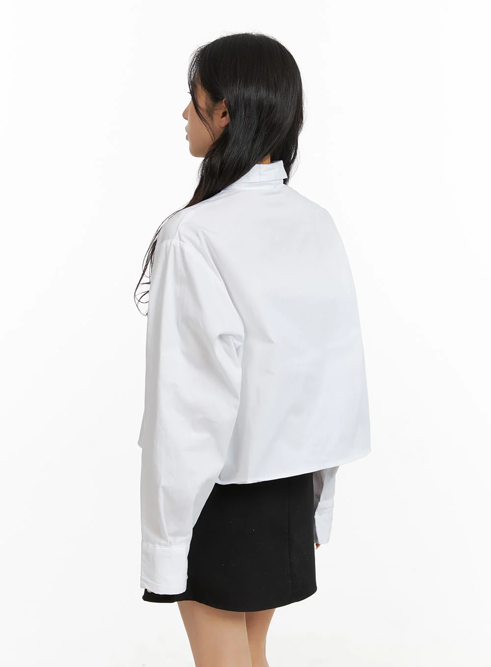 Basic Crop Collar Shirt CF415 - Image 4