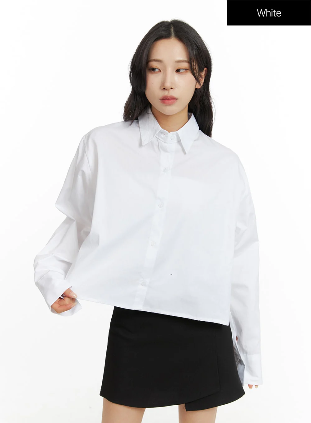 Basic Crop Collar Shirt CF415 - Image 5