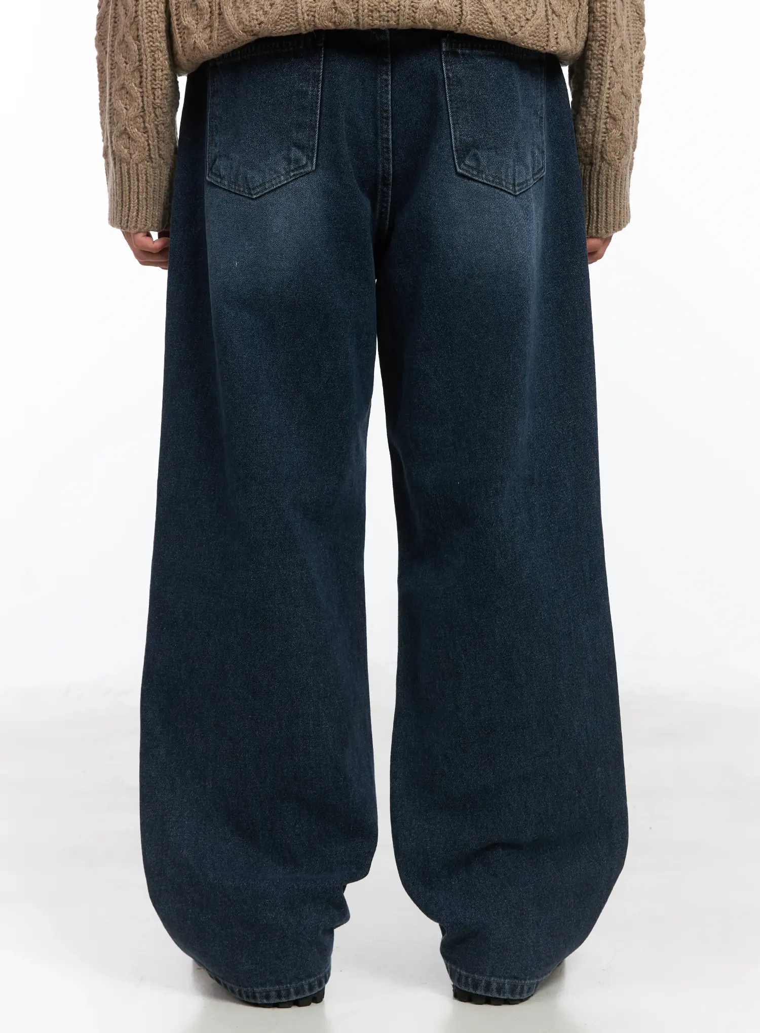 Basic Dark Washed Straight Jeans ID515 - Image 6
