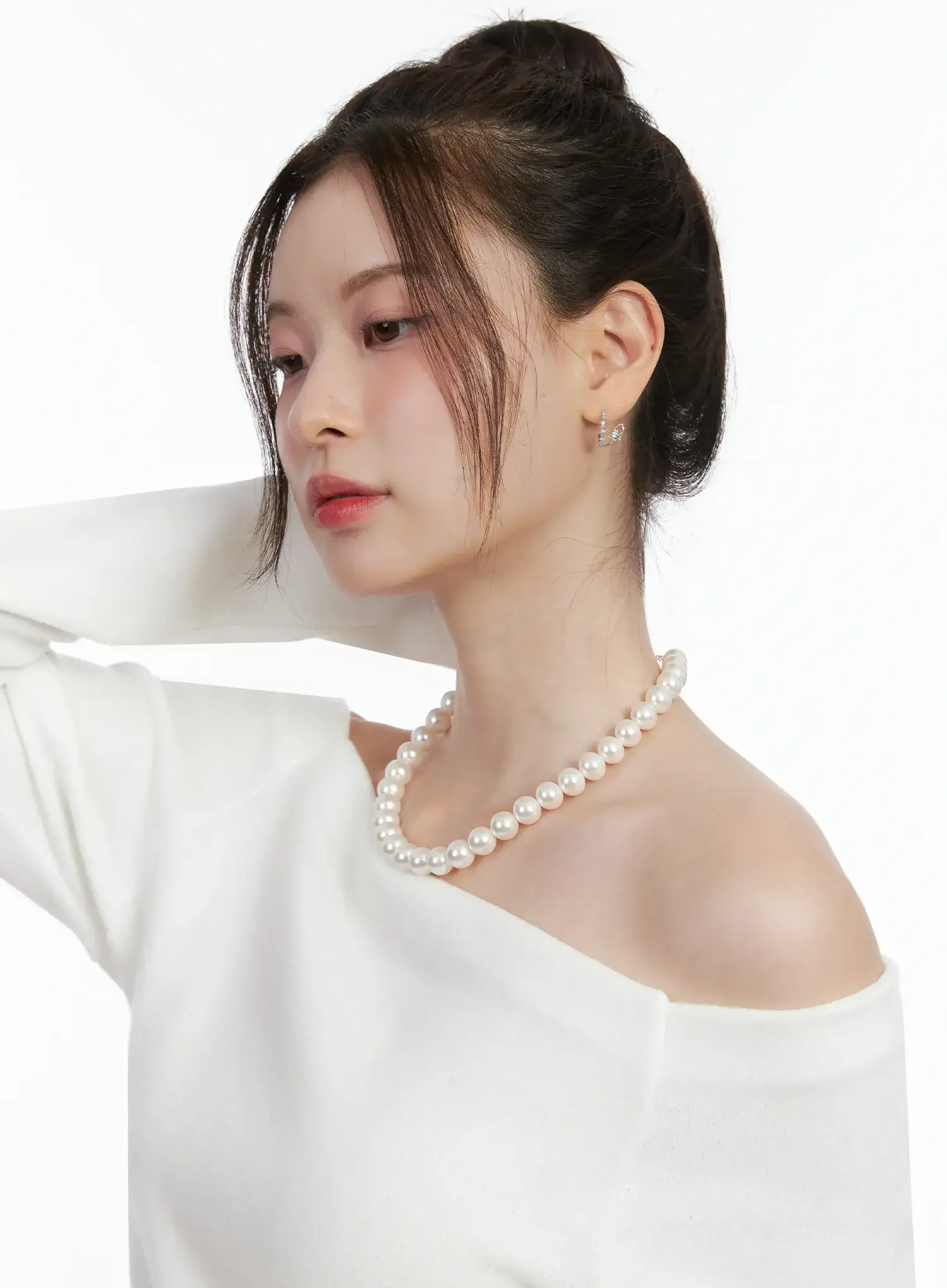 Basic Faux-Pearls Necklace IN510 - Image 3