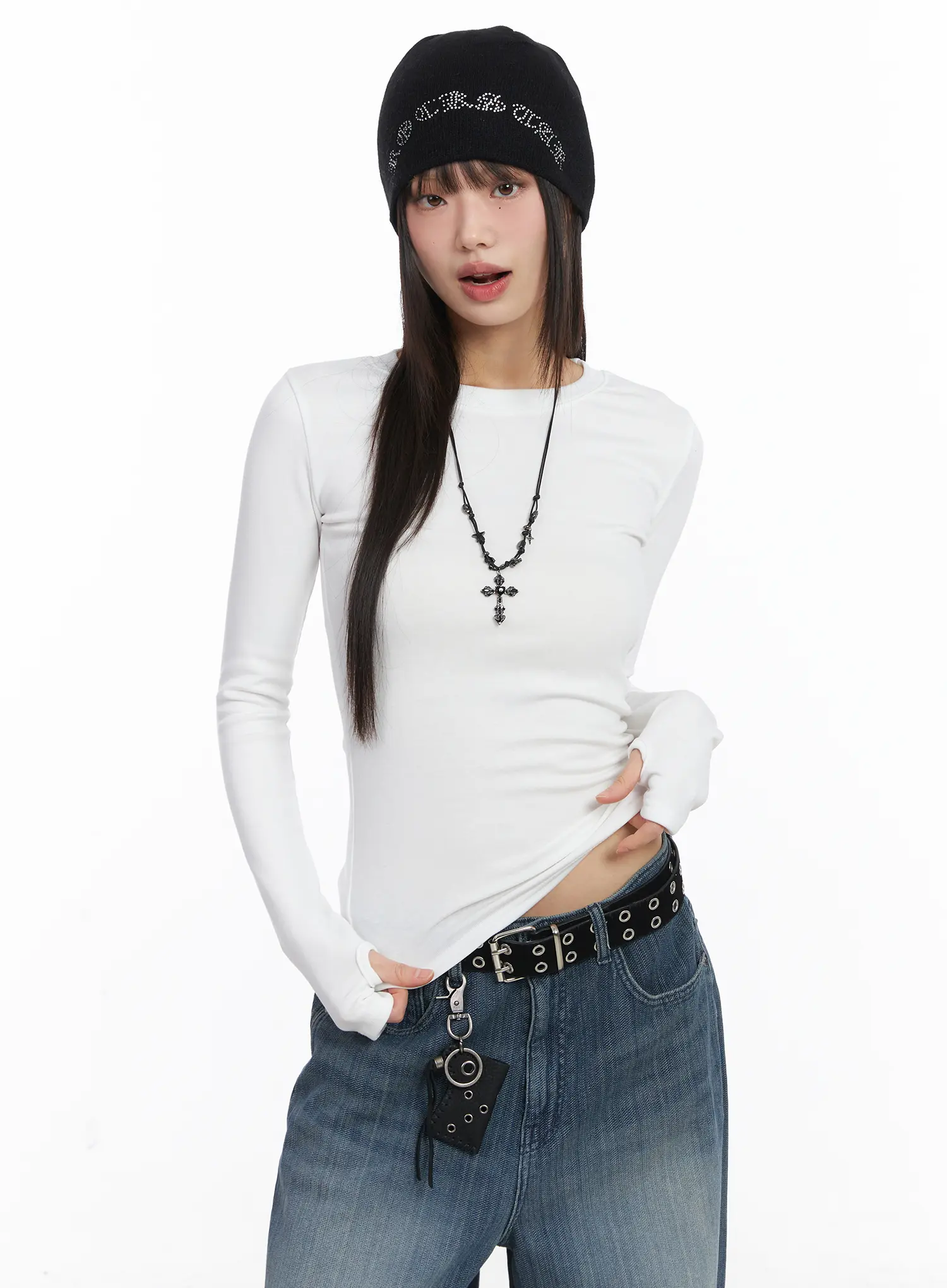 Basic Fleece Long Sleeve Tee CJ501