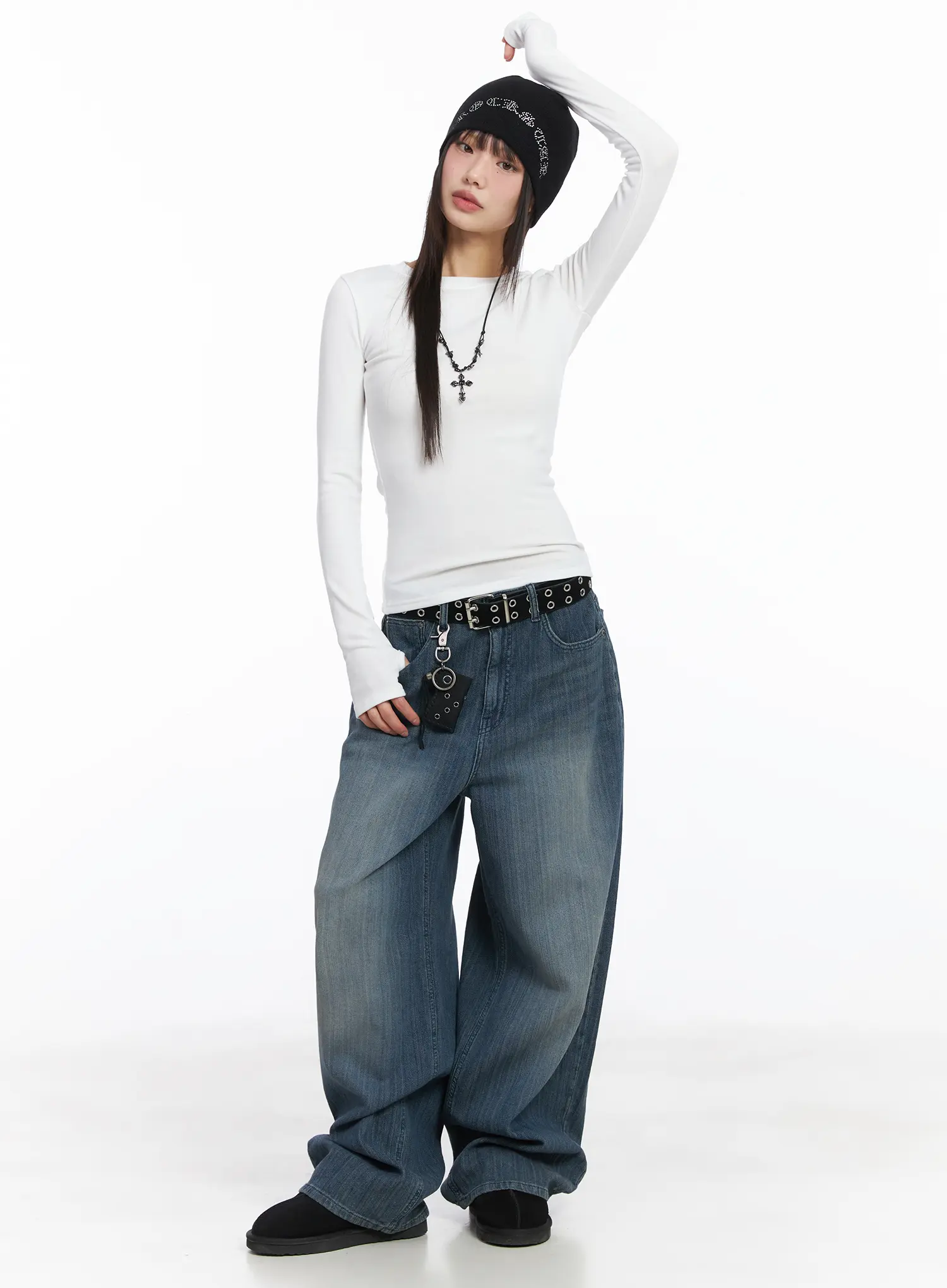 Basic Fleece Long Sleeve Tee CJ501 - Image 2