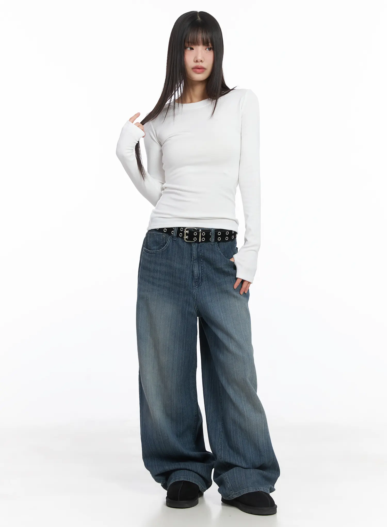Basic Fleece Long Sleeve Tee CJ501 - Image 5