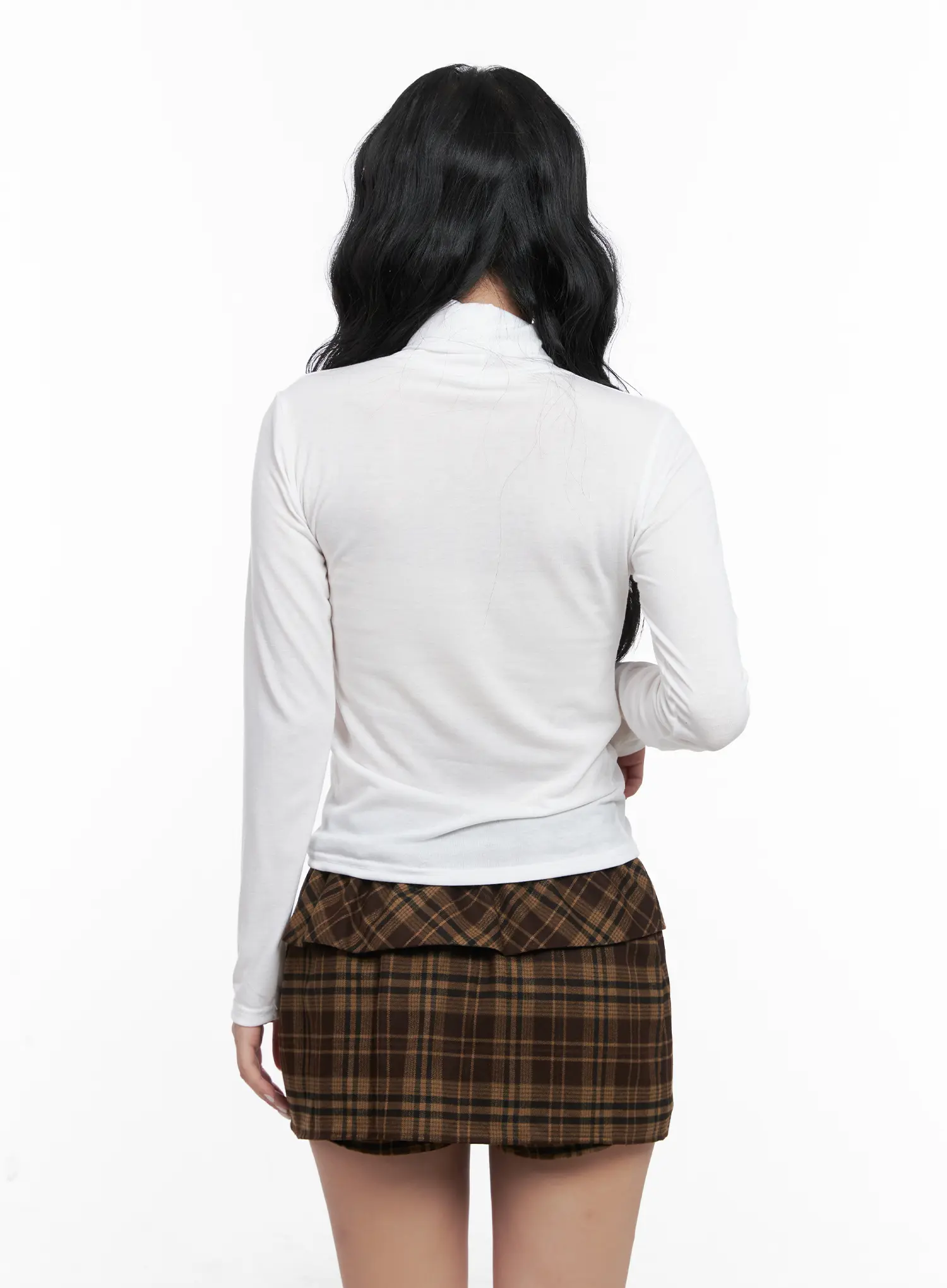 Basic Fleece Turtleneck Long Sleeve Top CN514 - Image 7