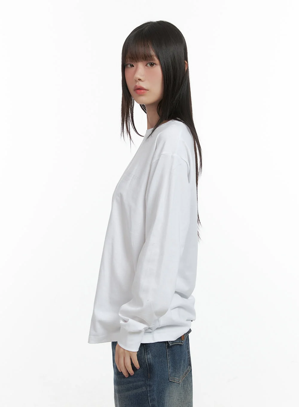 Basic Loose Fit Long Sleeve Tee CO410 - Image 4
