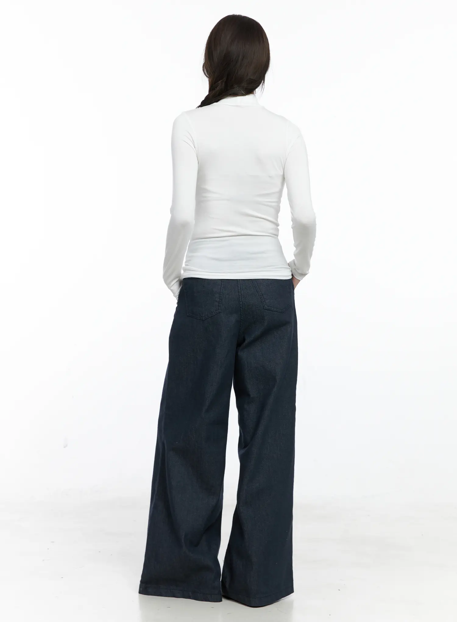 Basic Mock Neck Long Sleeve Top CO503 - Image 5