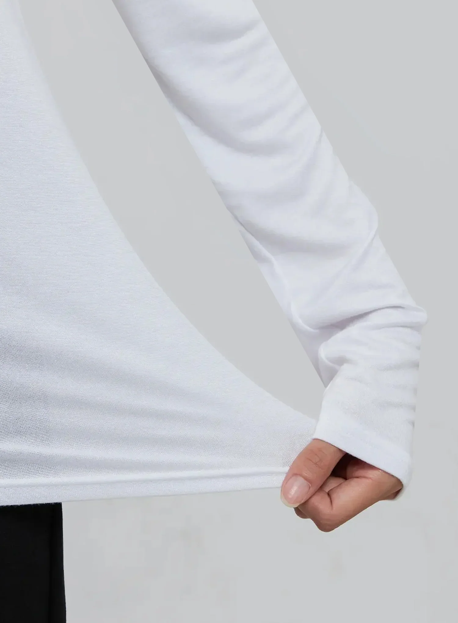 Basic Off-Shoulder Long Tee IN507 - Image 11
