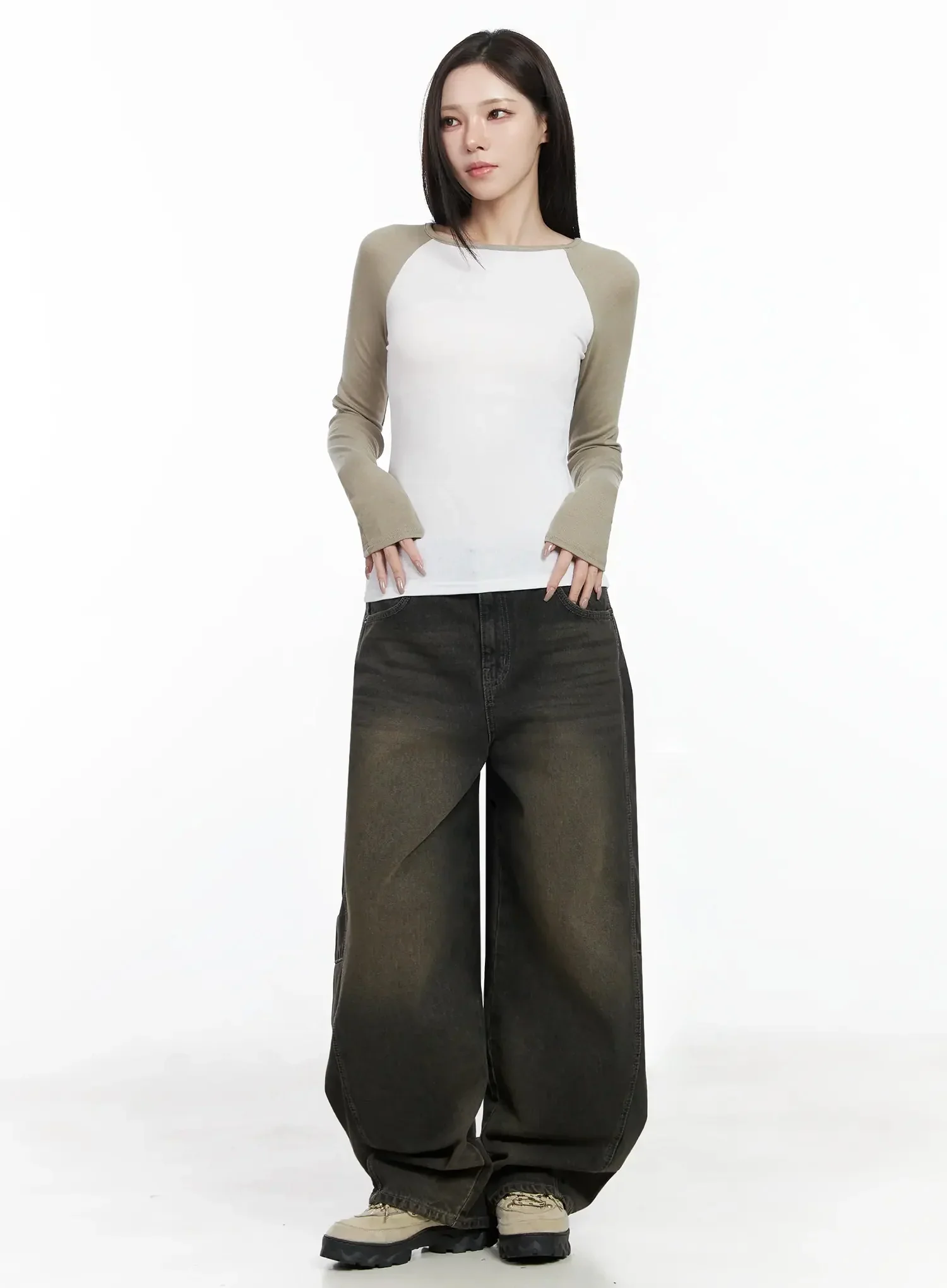 Basic Raglan Long Sleeve Top IJ528 - Image 8