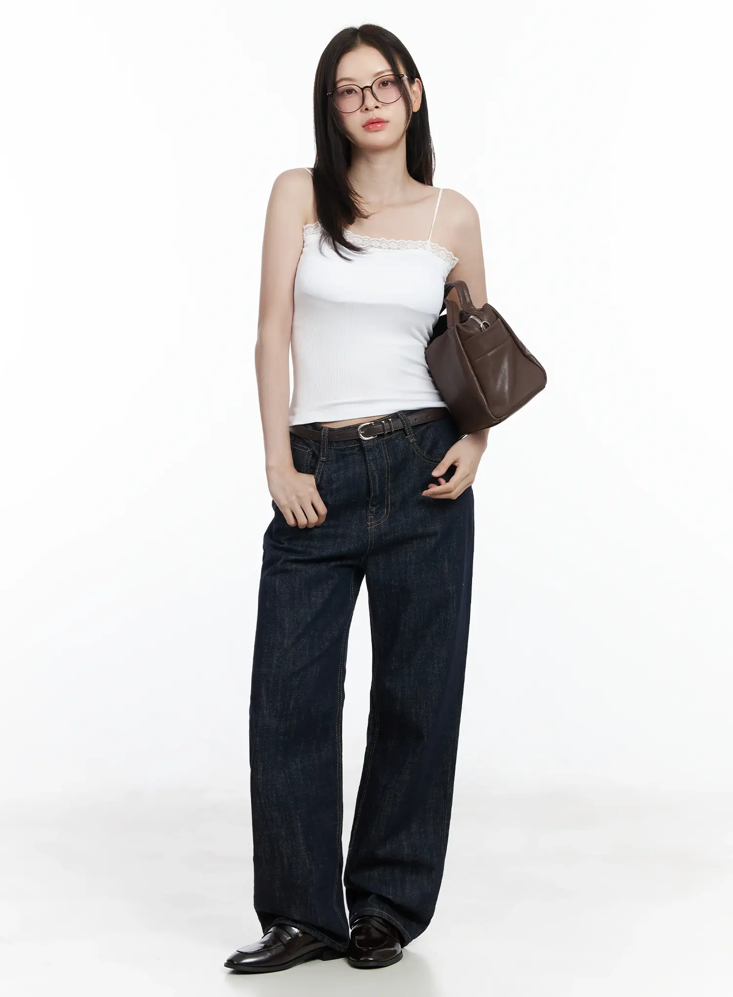 Basic Ribbed Lace Tank Top IF520 - Image 3